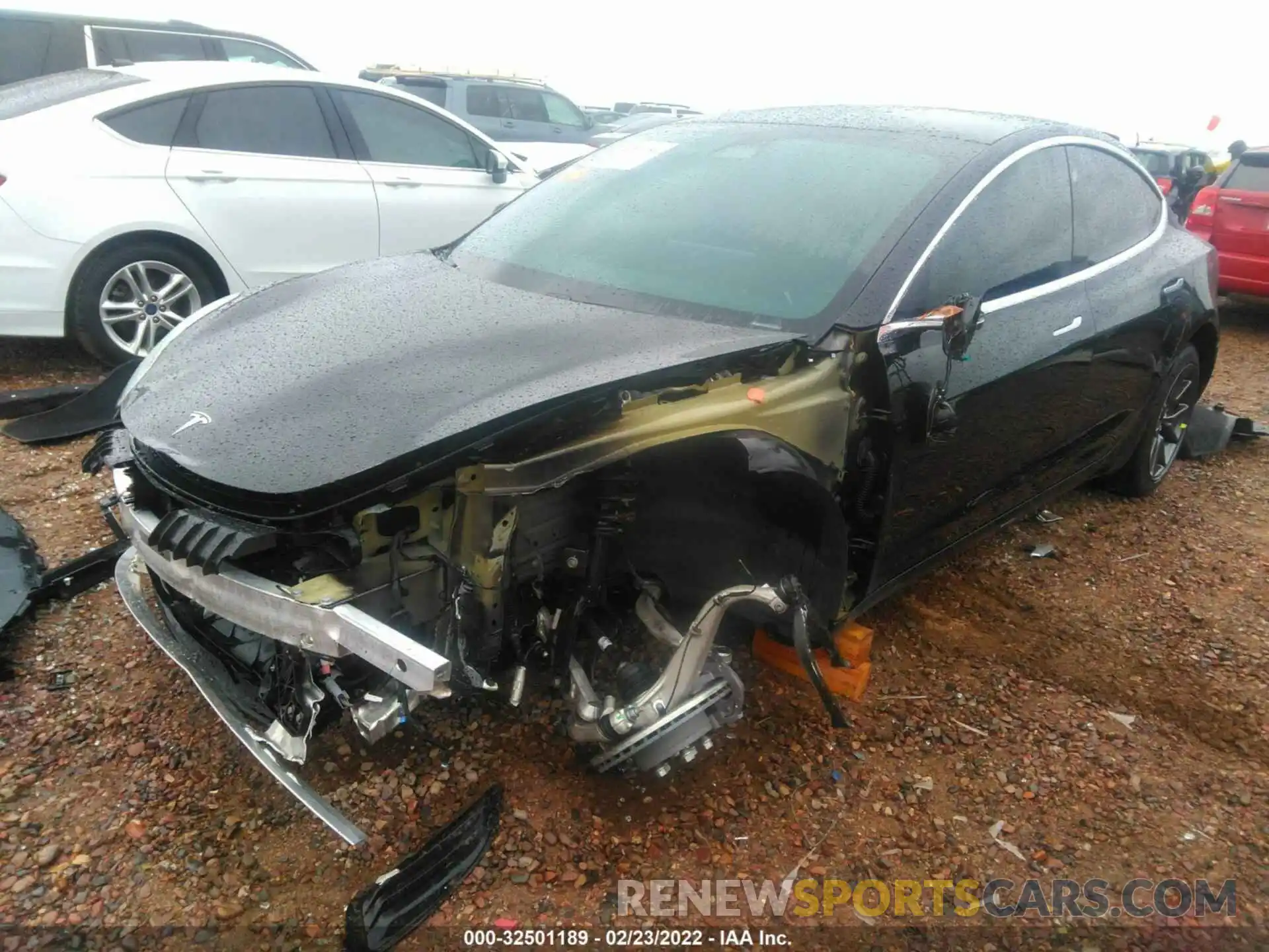 2 Photograph of a damaged car 5YJ3E1EB0KF385014 TESLA MODEL 3 2019