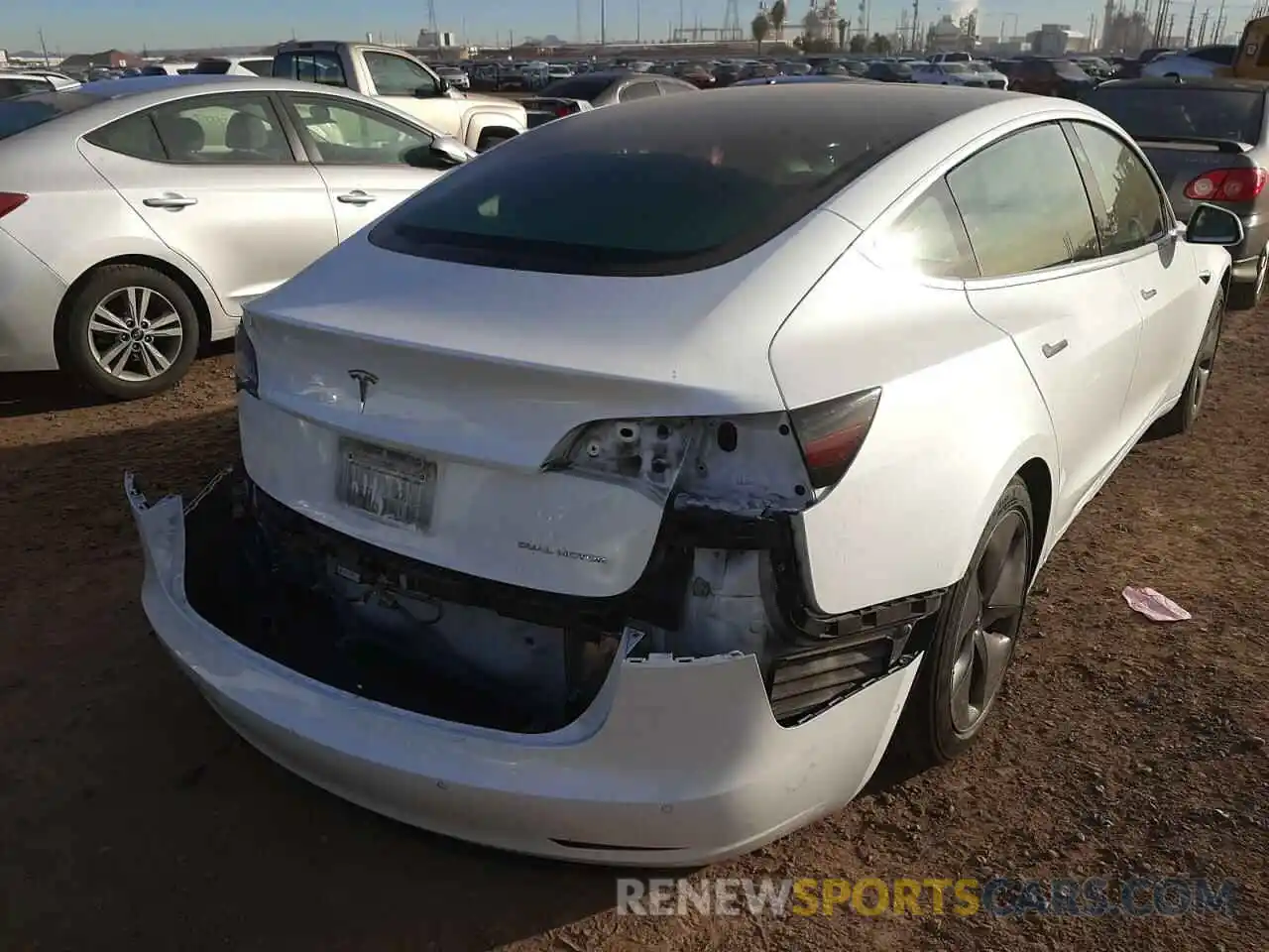 4 Photograph of a damaged car 5YJ3E1EB0KF388091 TESLA MODEL 3 2019