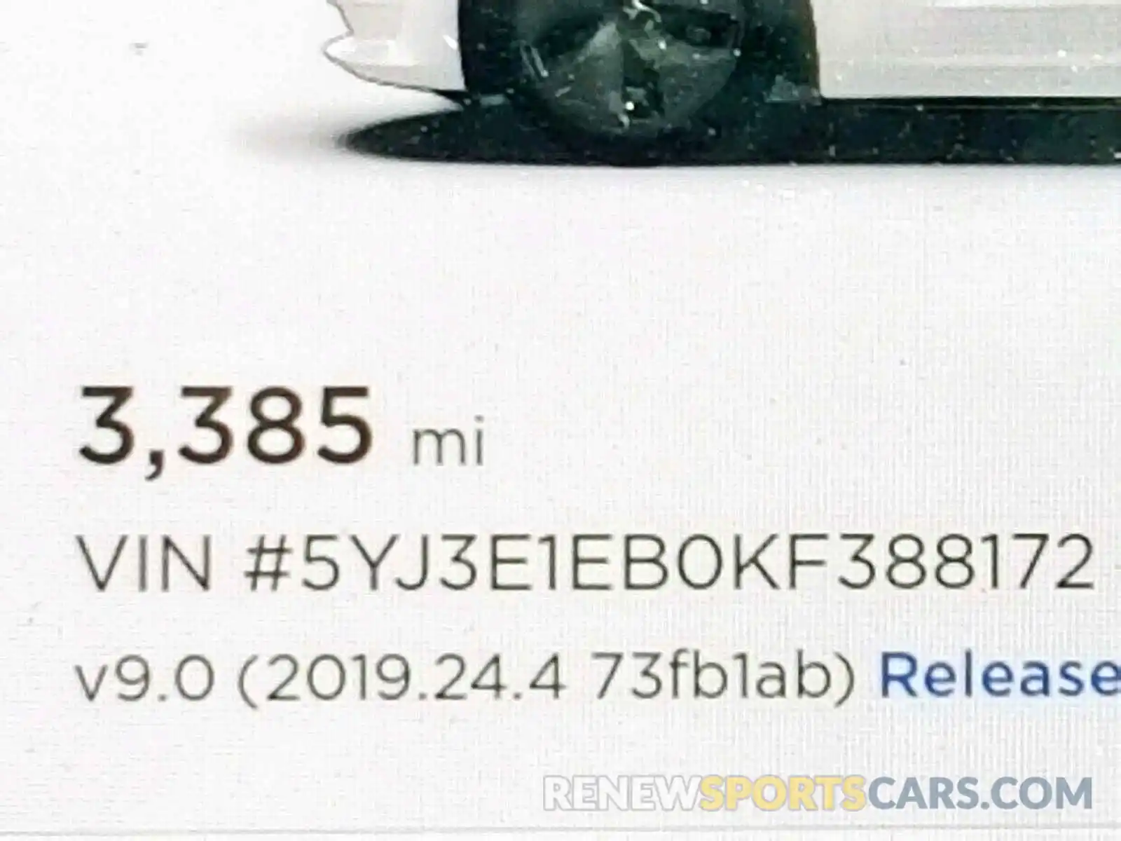 8 Фотография поврежденного автомобиля 5YJ3E1EB0KF388172 TESLA MODEL 3 2019