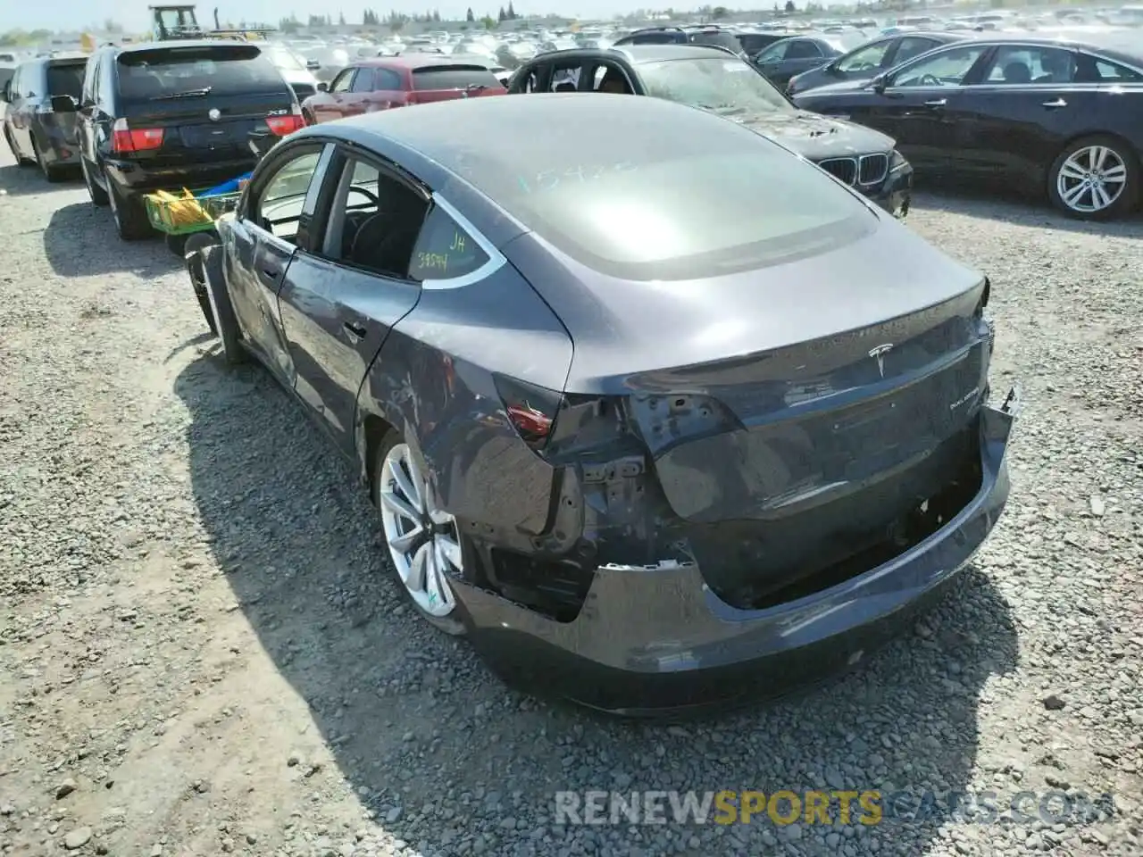 3 Photograph of a damaged car 5YJ3E1EB0KF389225 TESLA MODEL 3 2019