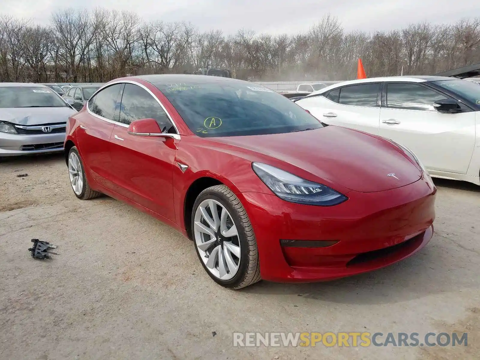 1 Photograph of a damaged car 5YJ3E1EB0KF389810 TESLA MODEL 3 2019