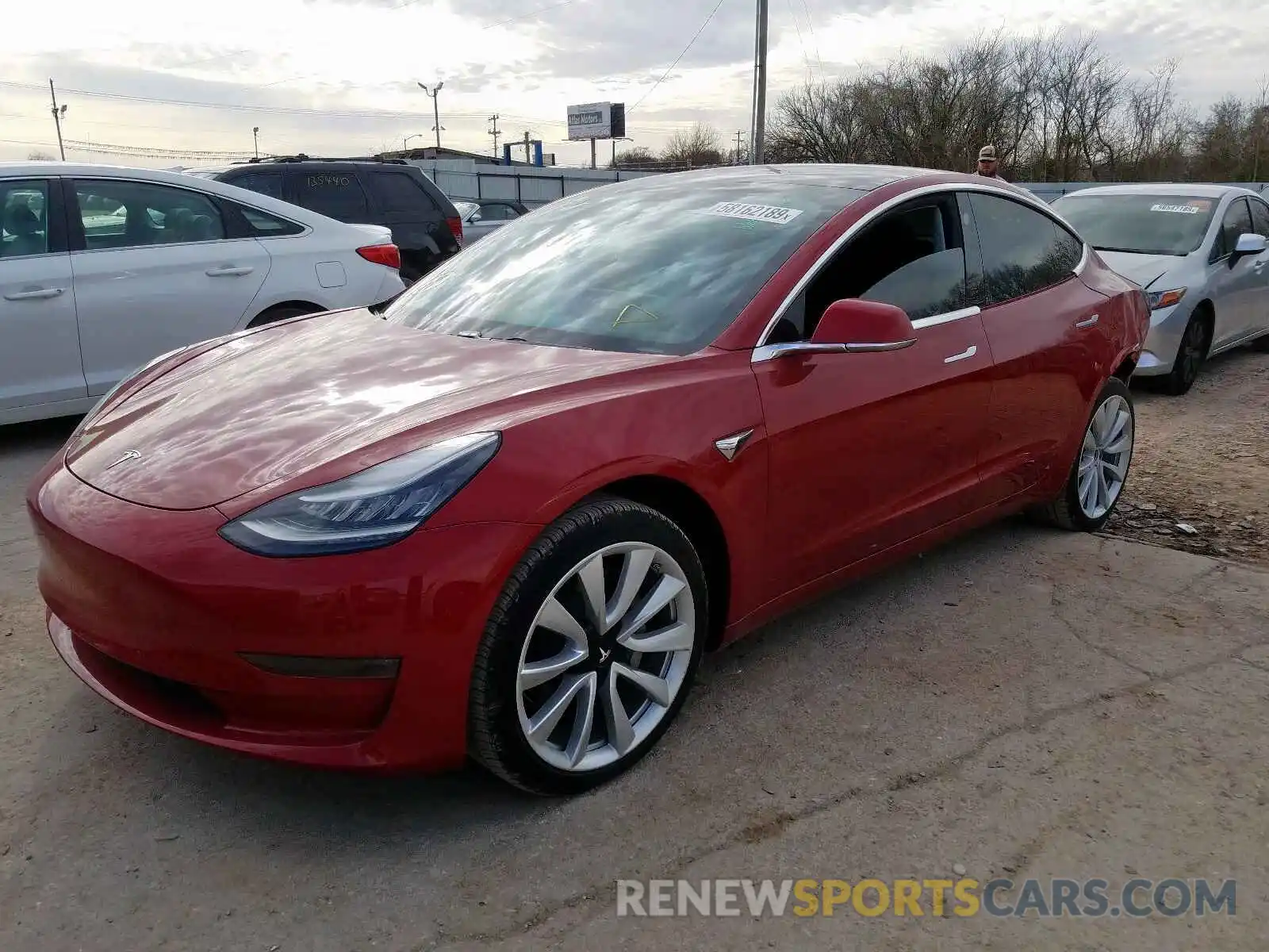 2 Photograph of a damaged car 5YJ3E1EB0KF389810 TESLA MODEL 3 2019