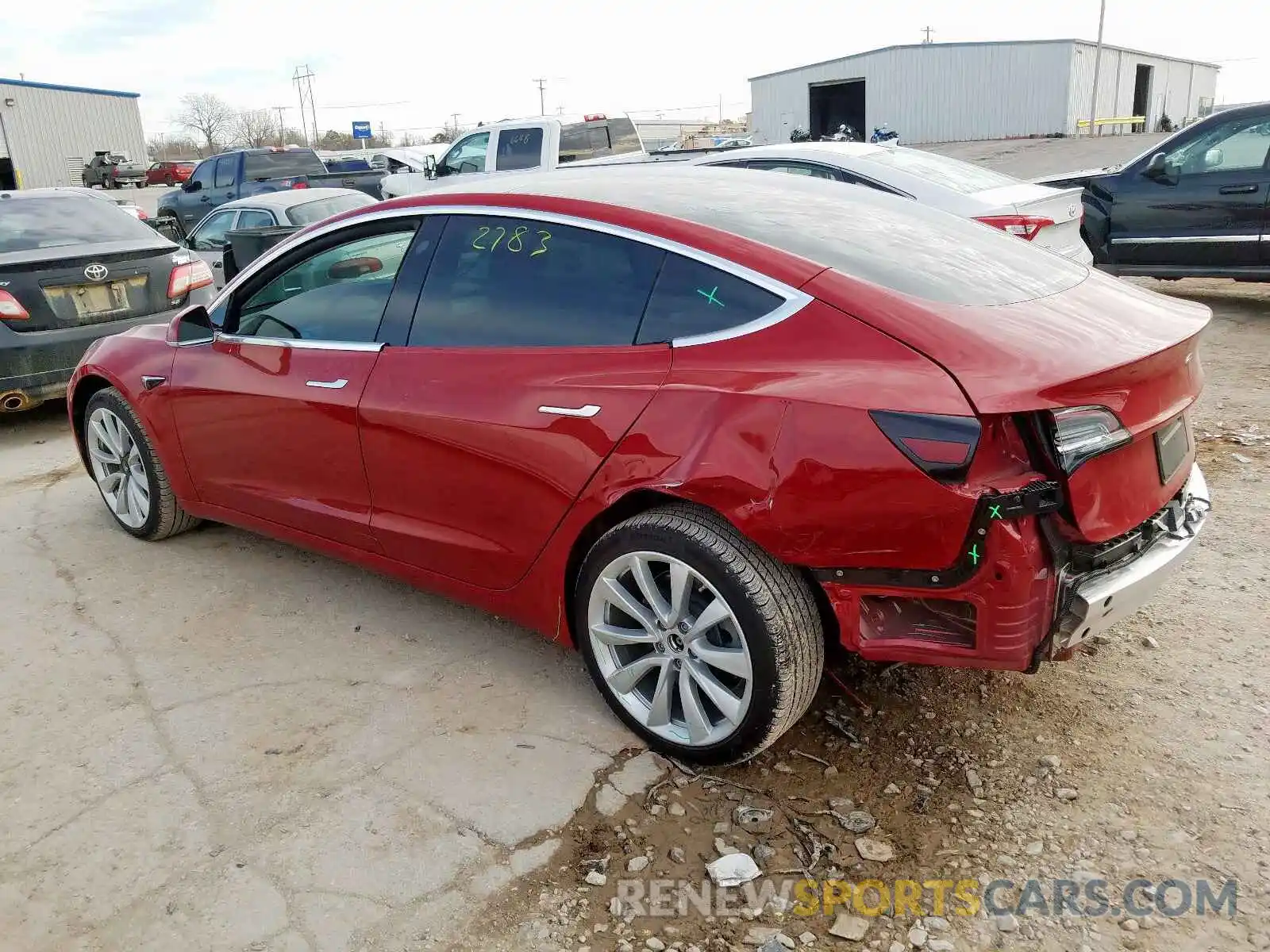 3 Photograph of a damaged car 5YJ3E1EB0KF389810 TESLA MODEL 3 2019