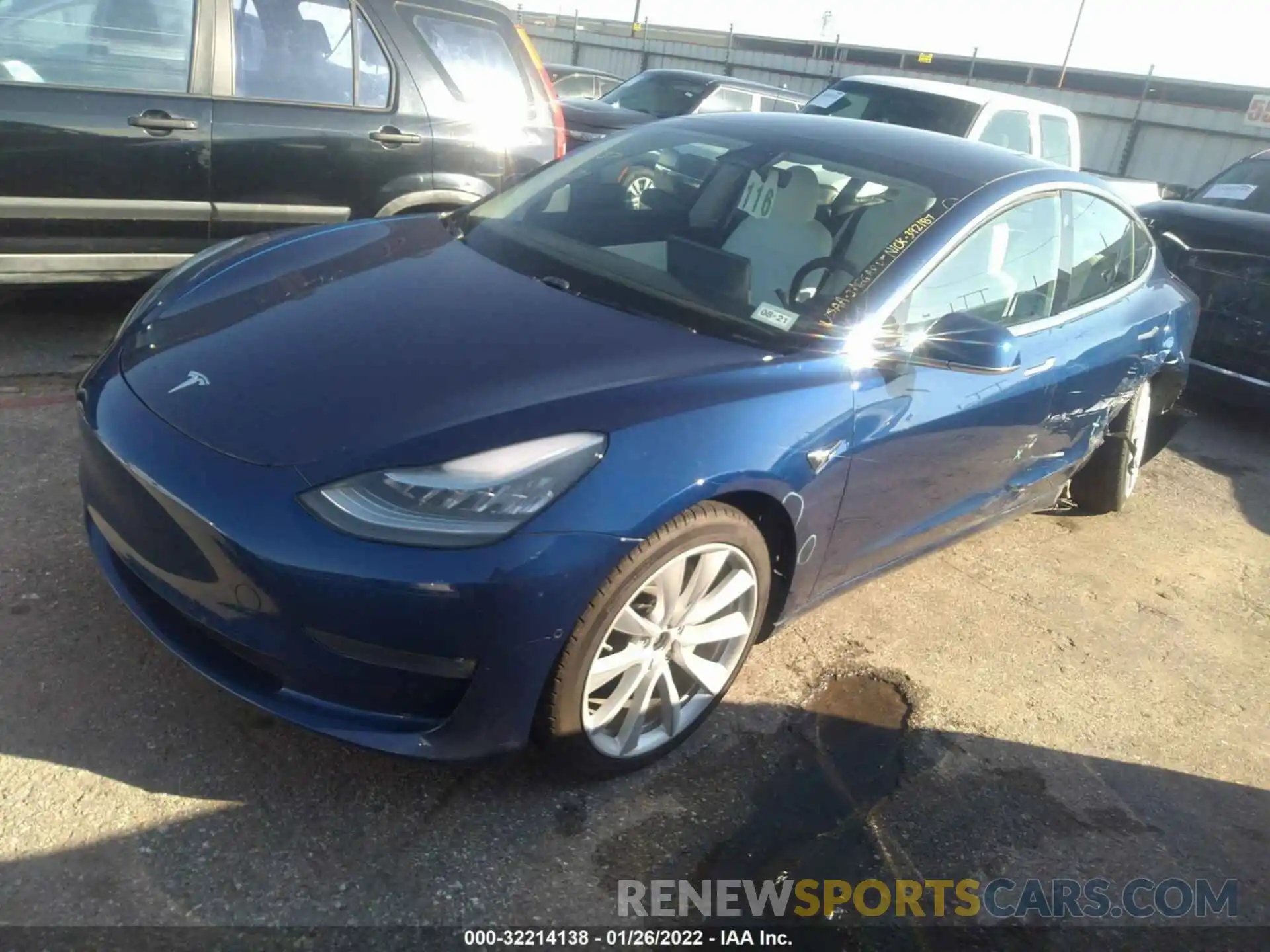 2 Photograph of a damaged car 5YJ3E1EB0KF392187 TESLA MODEL 3 2019