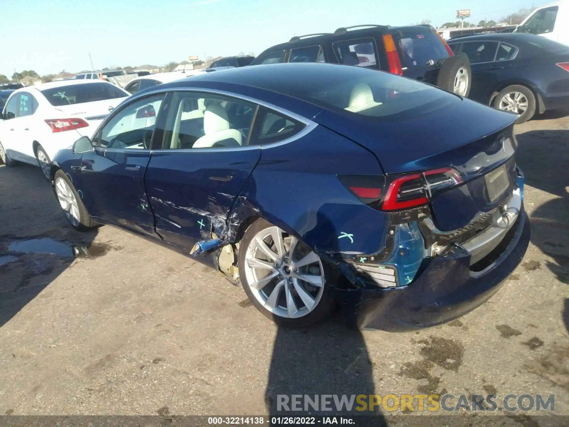 3 Photograph of a damaged car 5YJ3E1EB0KF392187 TESLA MODEL 3 2019