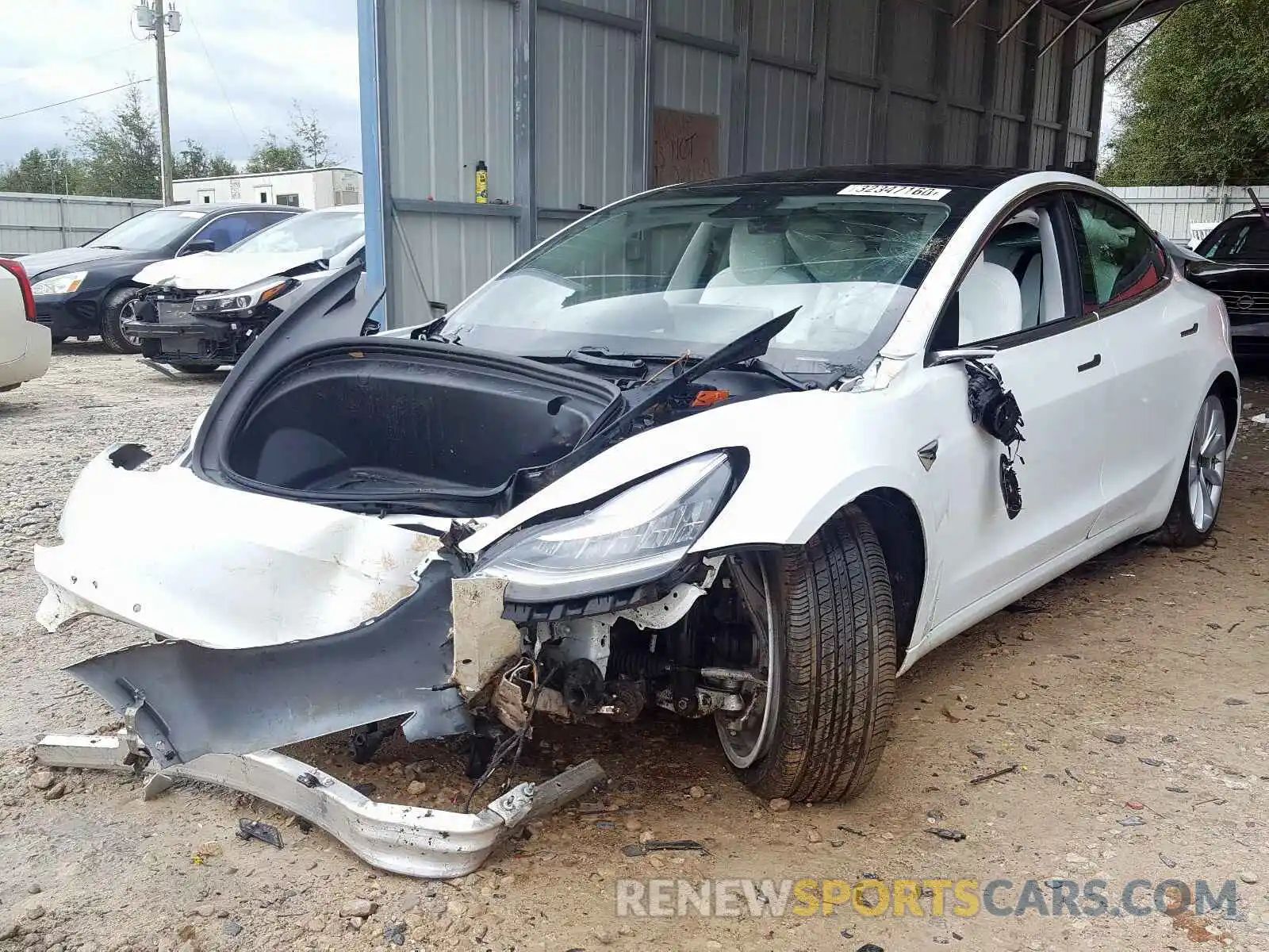 2 Photograph of a damaged car 5YJ3E1EB0KF392397 TESLA MODEL 3 2019