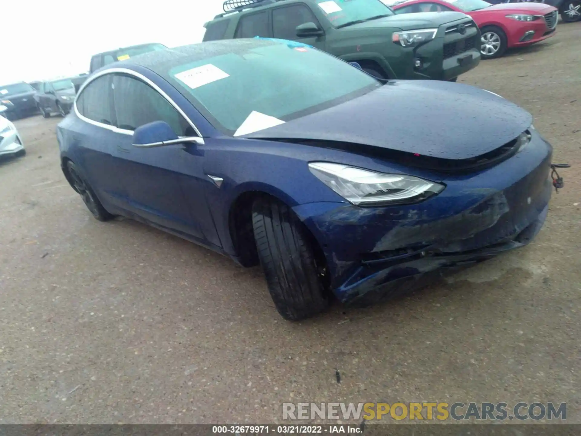 1 Photograph of a damaged car 5YJ3E1EB0KF425608 TESLA MODEL 3 2019