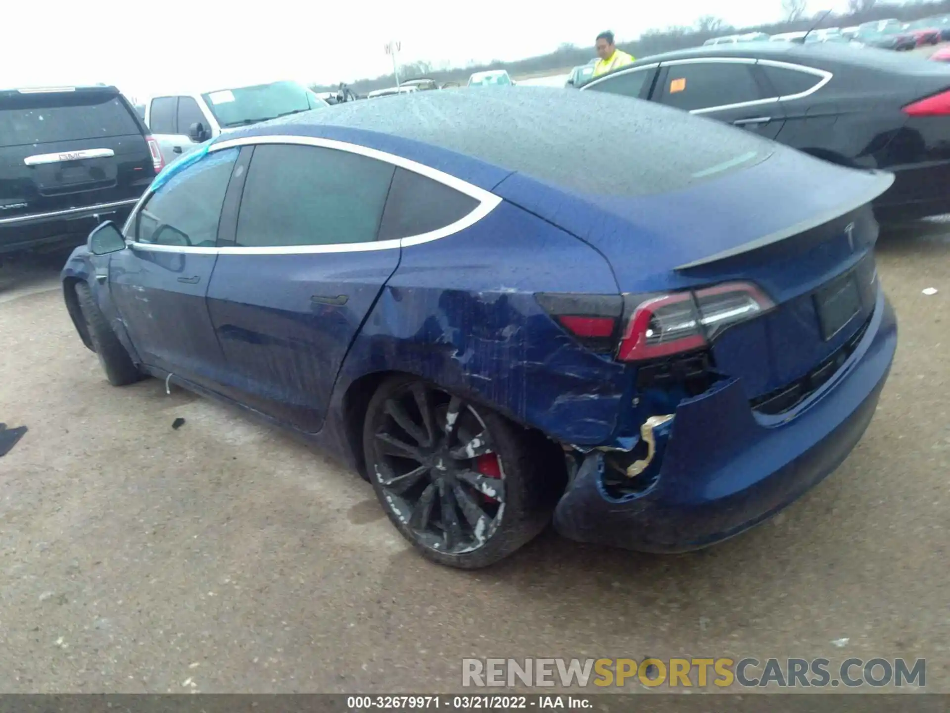 3 Photograph of a damaged car 5YJ3E1EB0KF425608 TESLA MODEL 3 2019