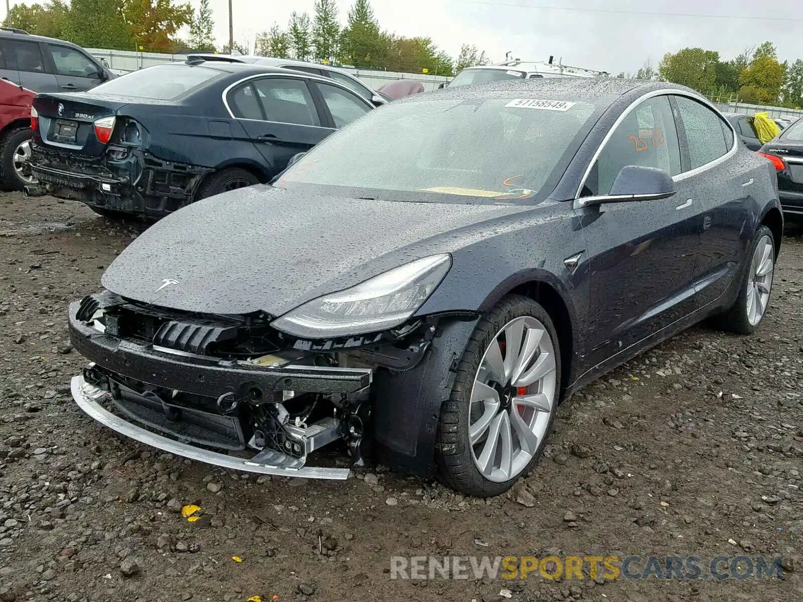 2 Photograph of a damaged car 5YJ3E1EB0KF426239 TESLA MODEL 3 2019