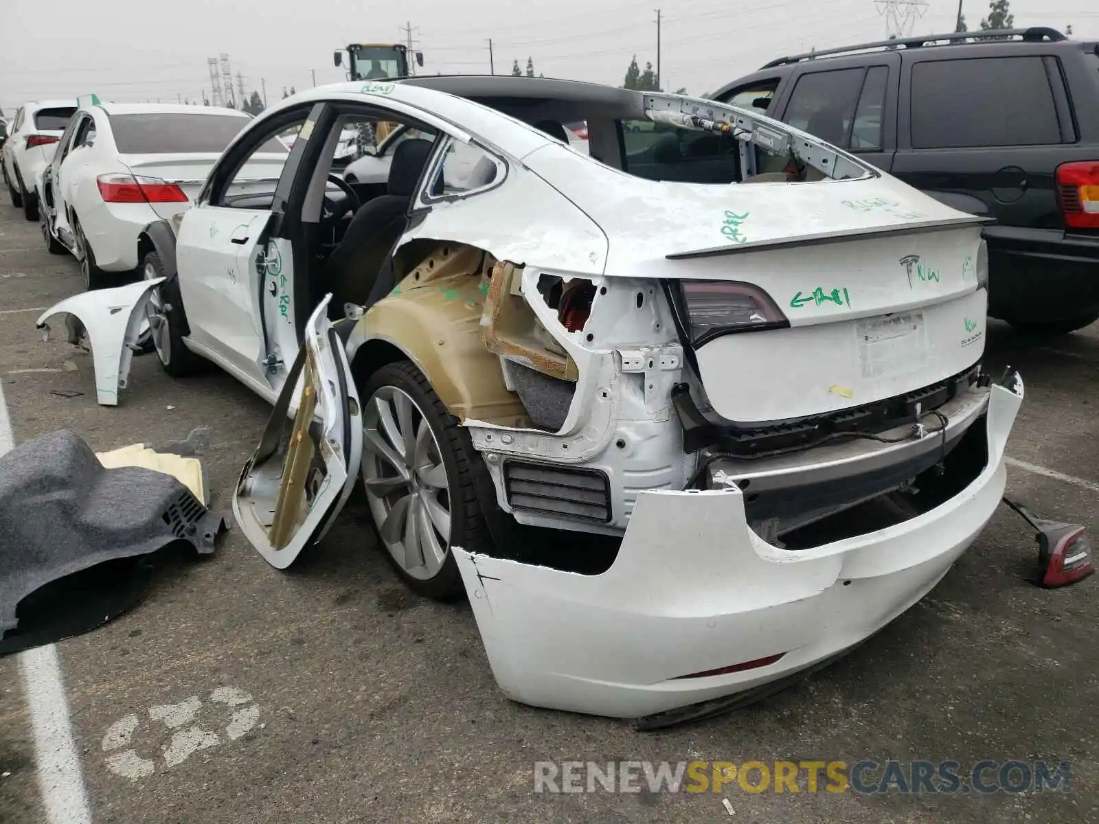 3 Photograph of a damaged car 5YJ3E1EB0KF427858 TESLA MODEL 3 2019