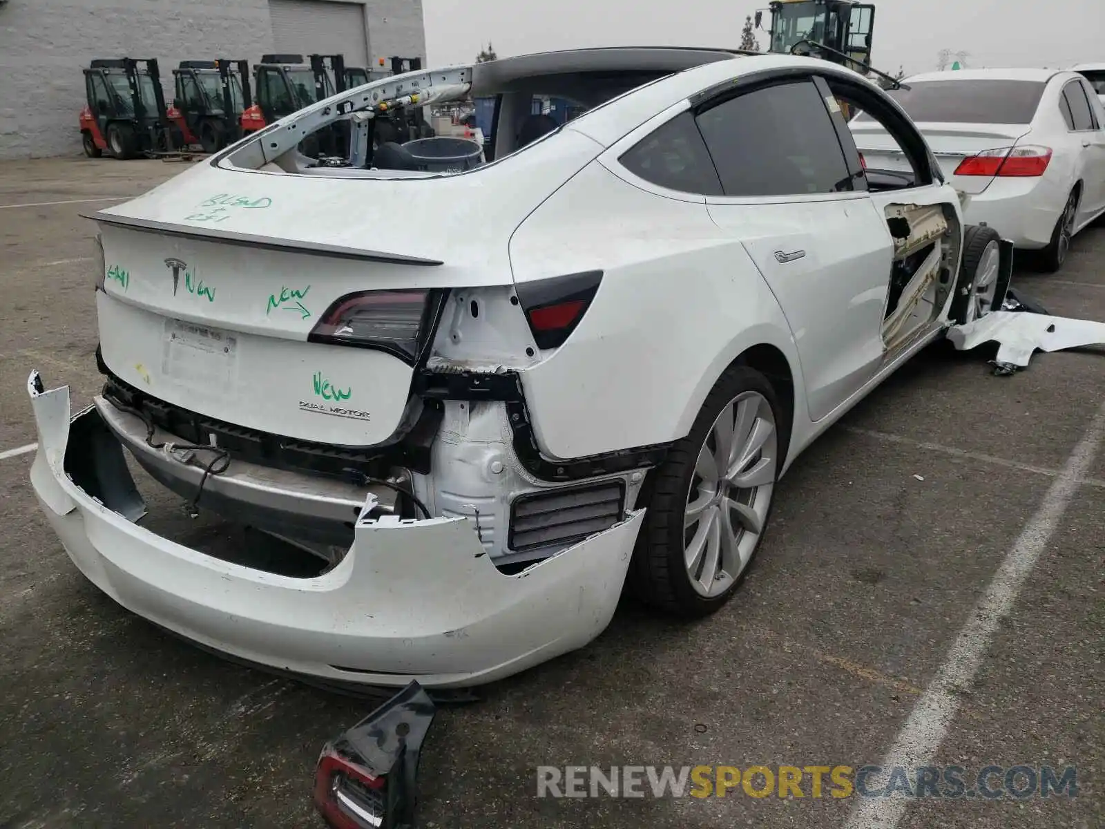 4 Photograph of a damaged car 5YJ3E1EB0KF427858 TESLA MODEL 3 2019
