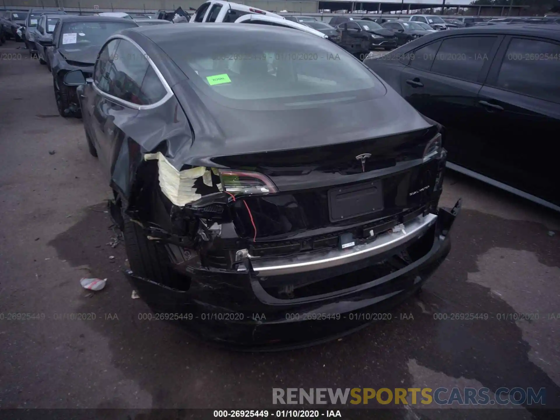 6 Photograph of a damaged car 5YJ3E1EB0KF432476 TESLA MODEL 3 2019