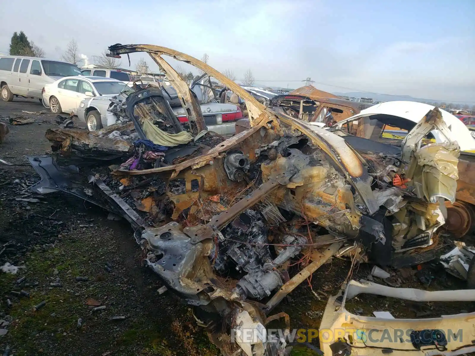 1 Photograph of a damaged car 5YJ3E1EB0KF433417 TESLA MODEL 3 2019