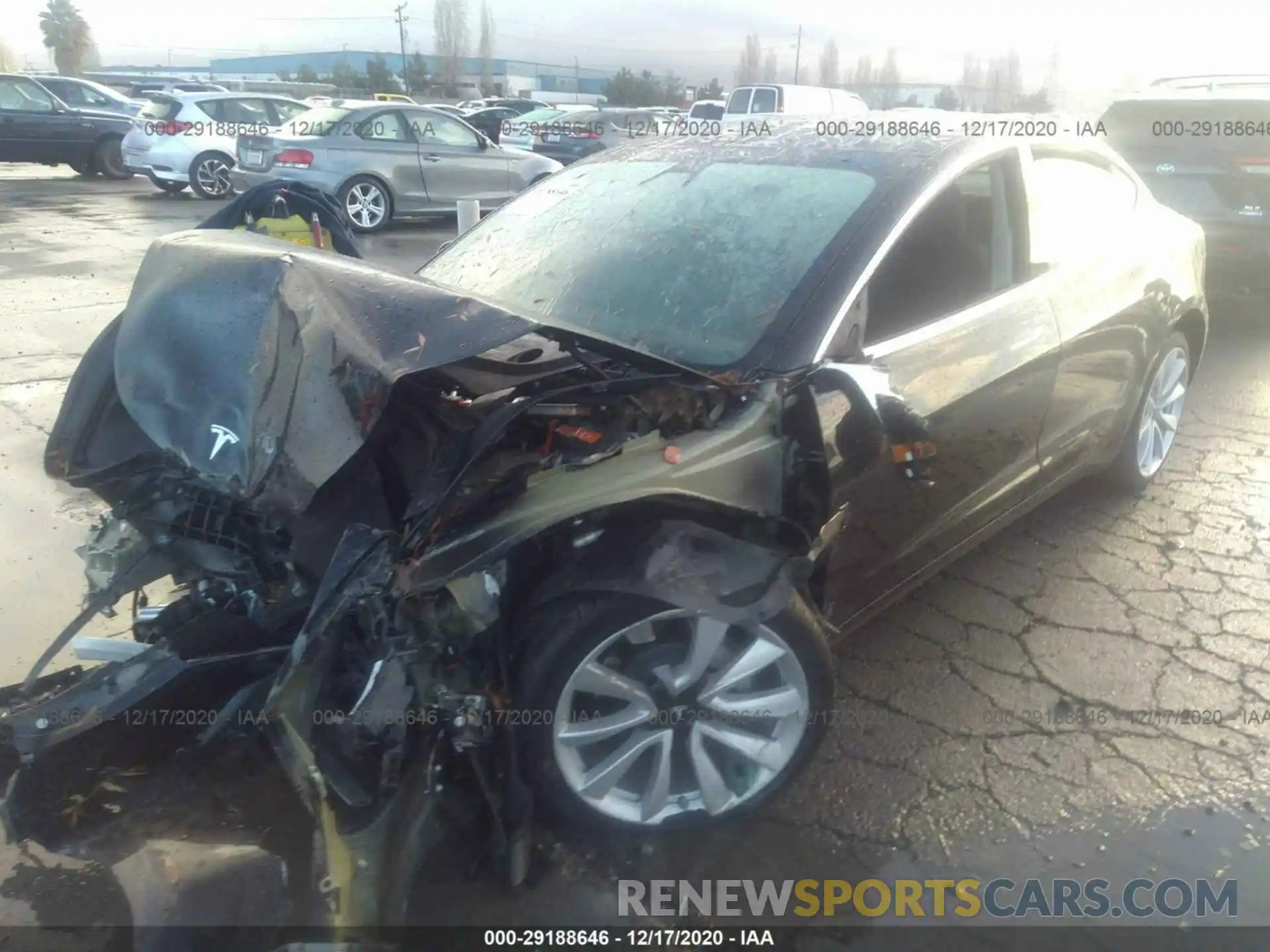 2 Photograph of a damaged car 5YJ3E1EB0KF433580 TESLA MODEL 3 2019