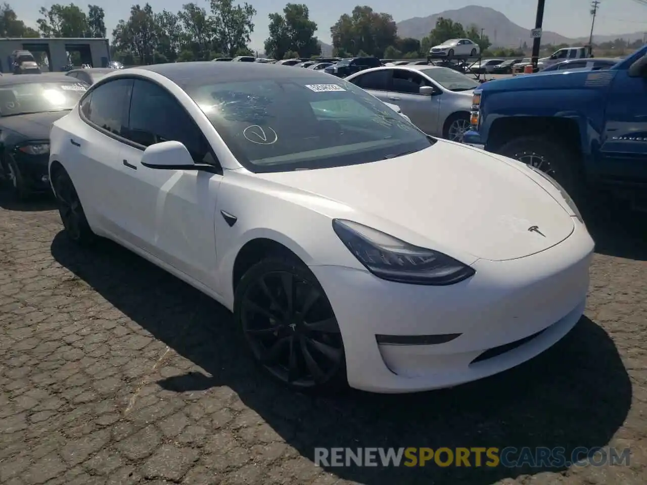 1 Photograph of a damaged car 5YJ3E1EB0KF434096 TESLA MODEL 3 2019