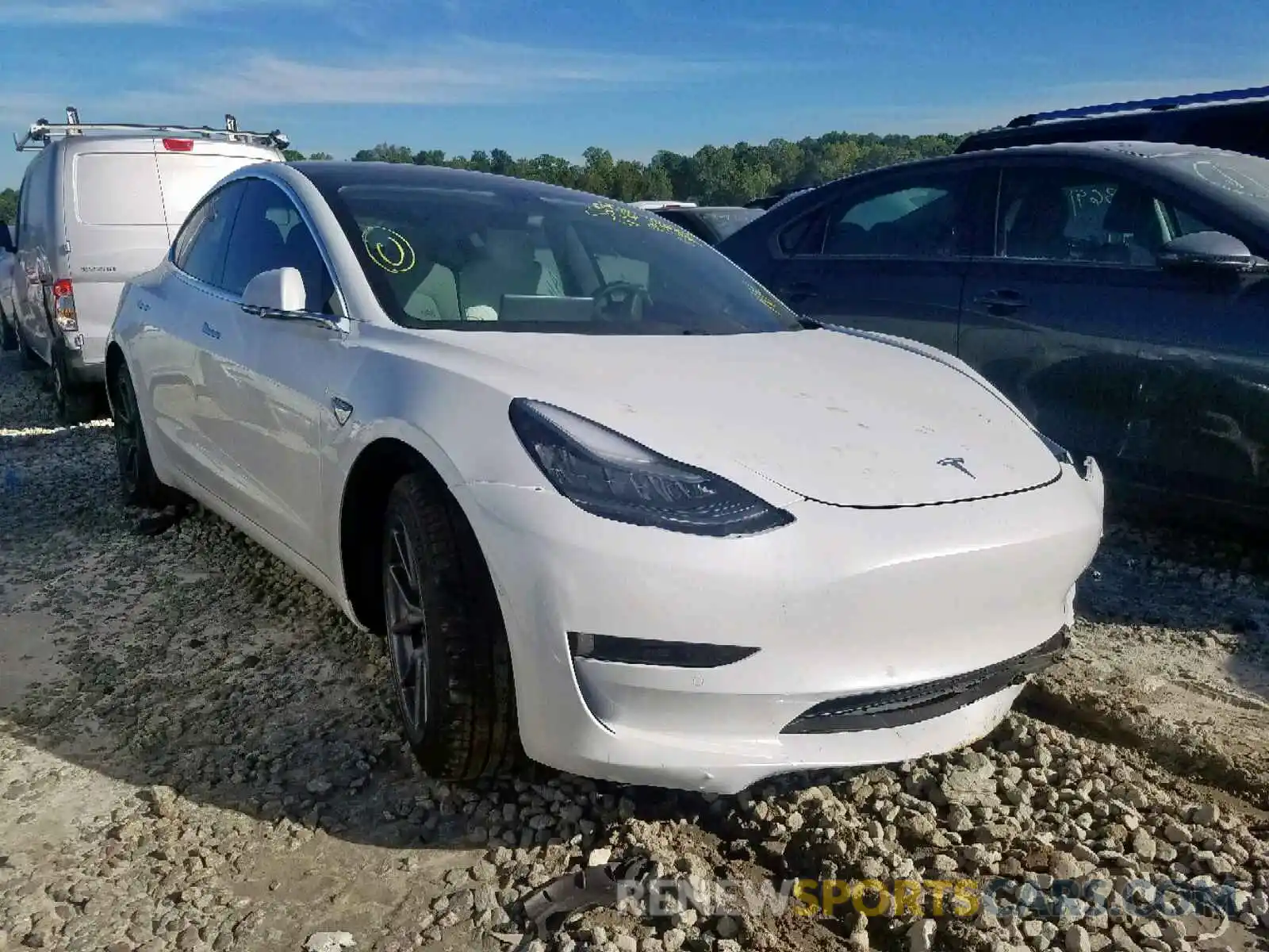 1 Photograph of a damaged car 5YJ3E1EB0KF437239 TESLA MODEL 3 2019