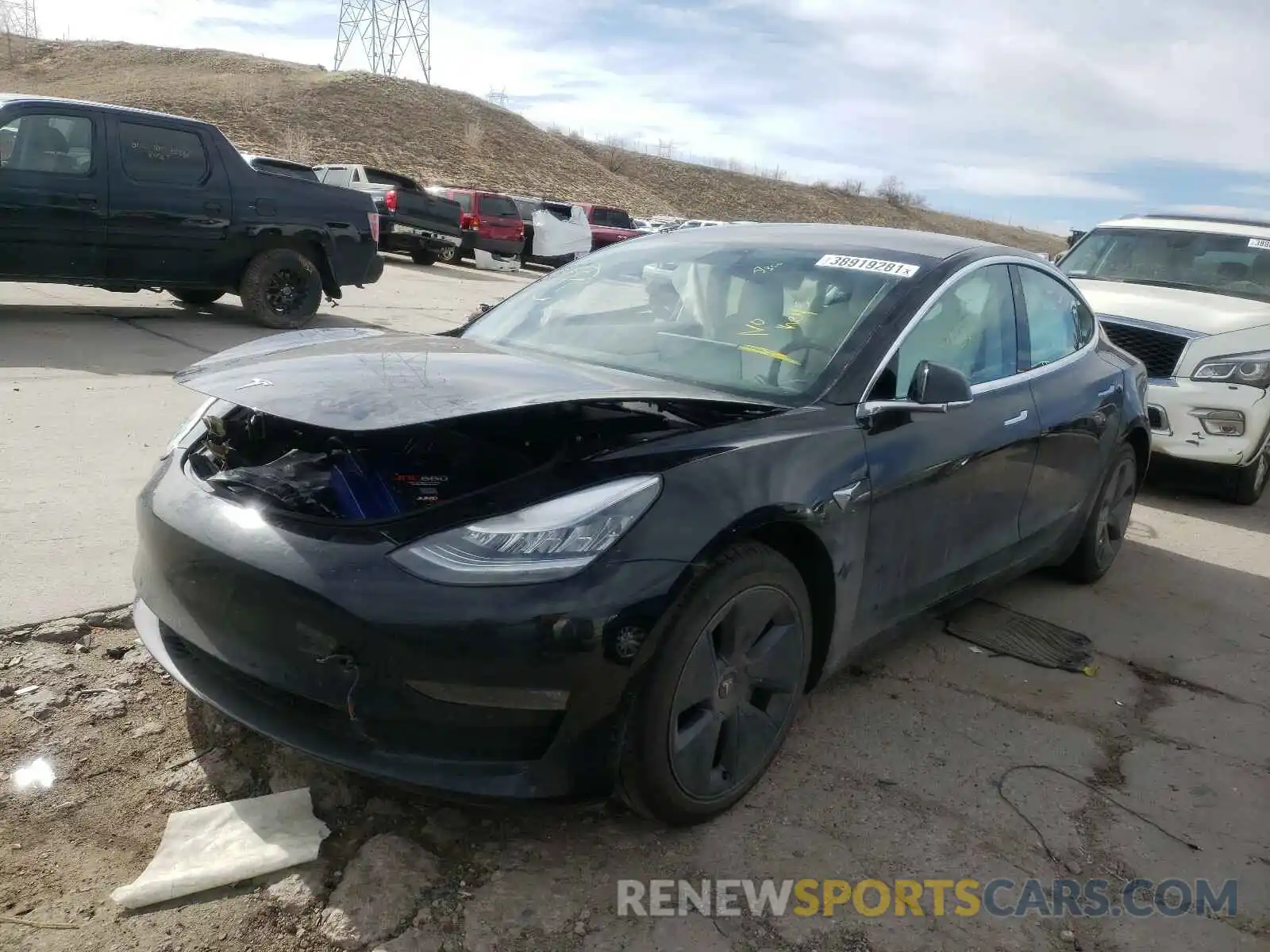 2 Фотография поврежденного автомобиля 5YJ3E1EB0KF437788 TESLA MODEL 3 2019