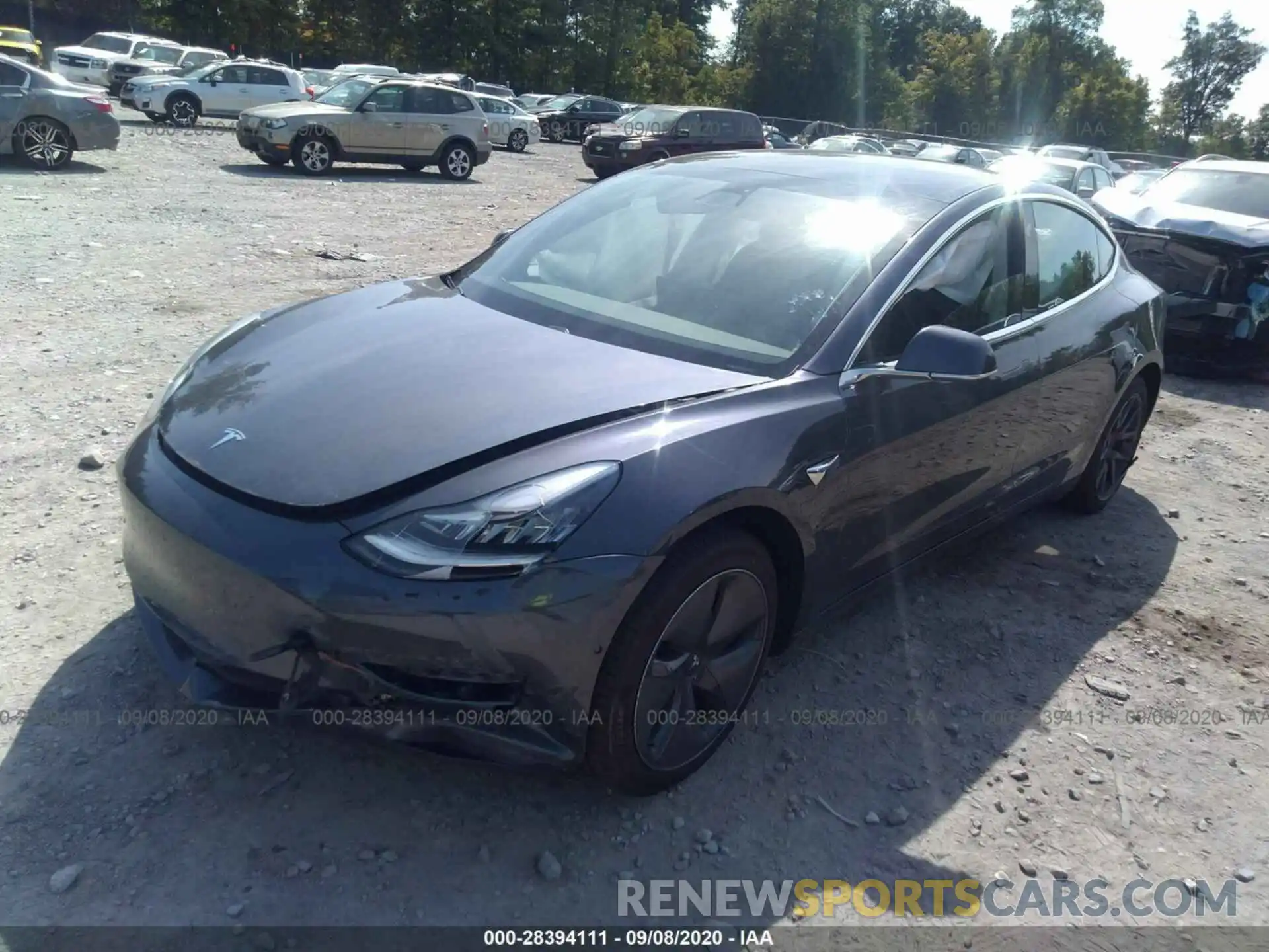 2 Photograph of a damaged car 5YJ3E1EB0KF441937 TESLA MODEL 3 2019