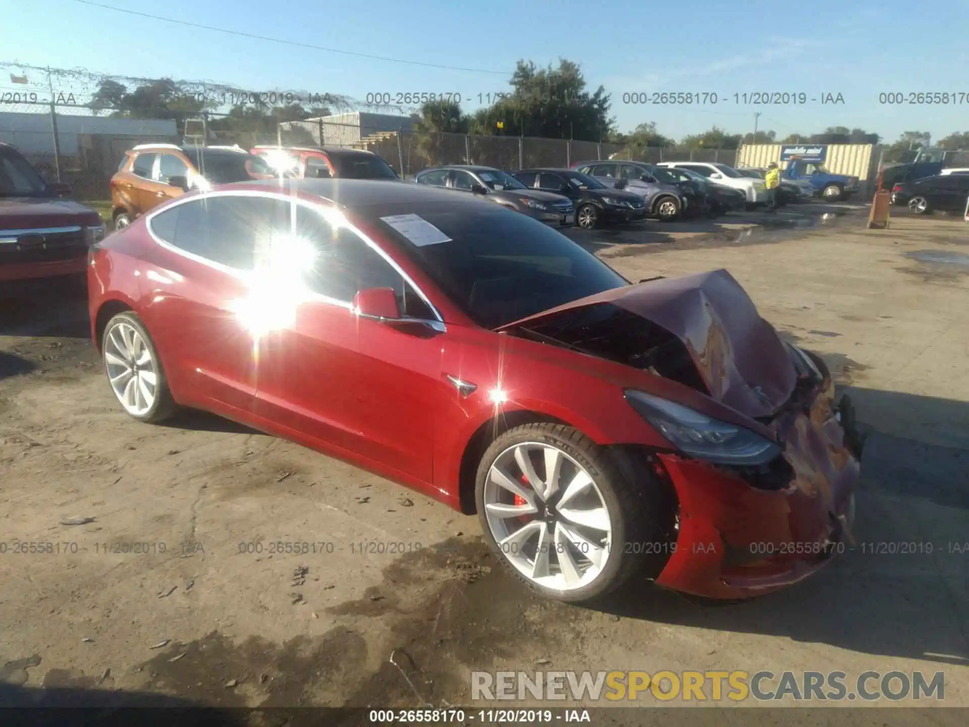 1 Photograph of a damaged car 5YJ3E1EB0KF454901 TESLA MODEL 3 2019