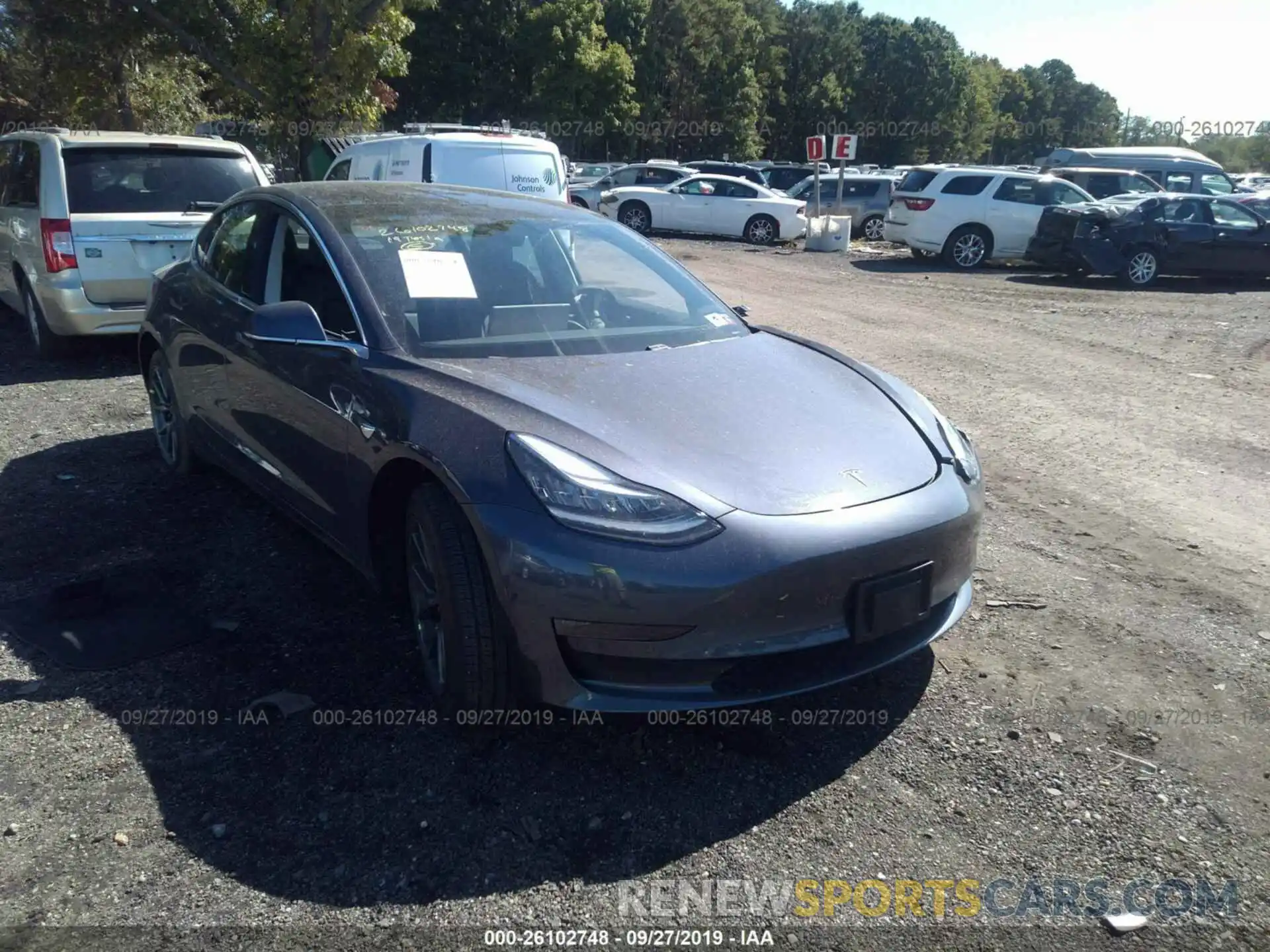 1 Photograph of a damaged car 5YJ3E1EB0KF465011 TESLA MODEL 3 2019