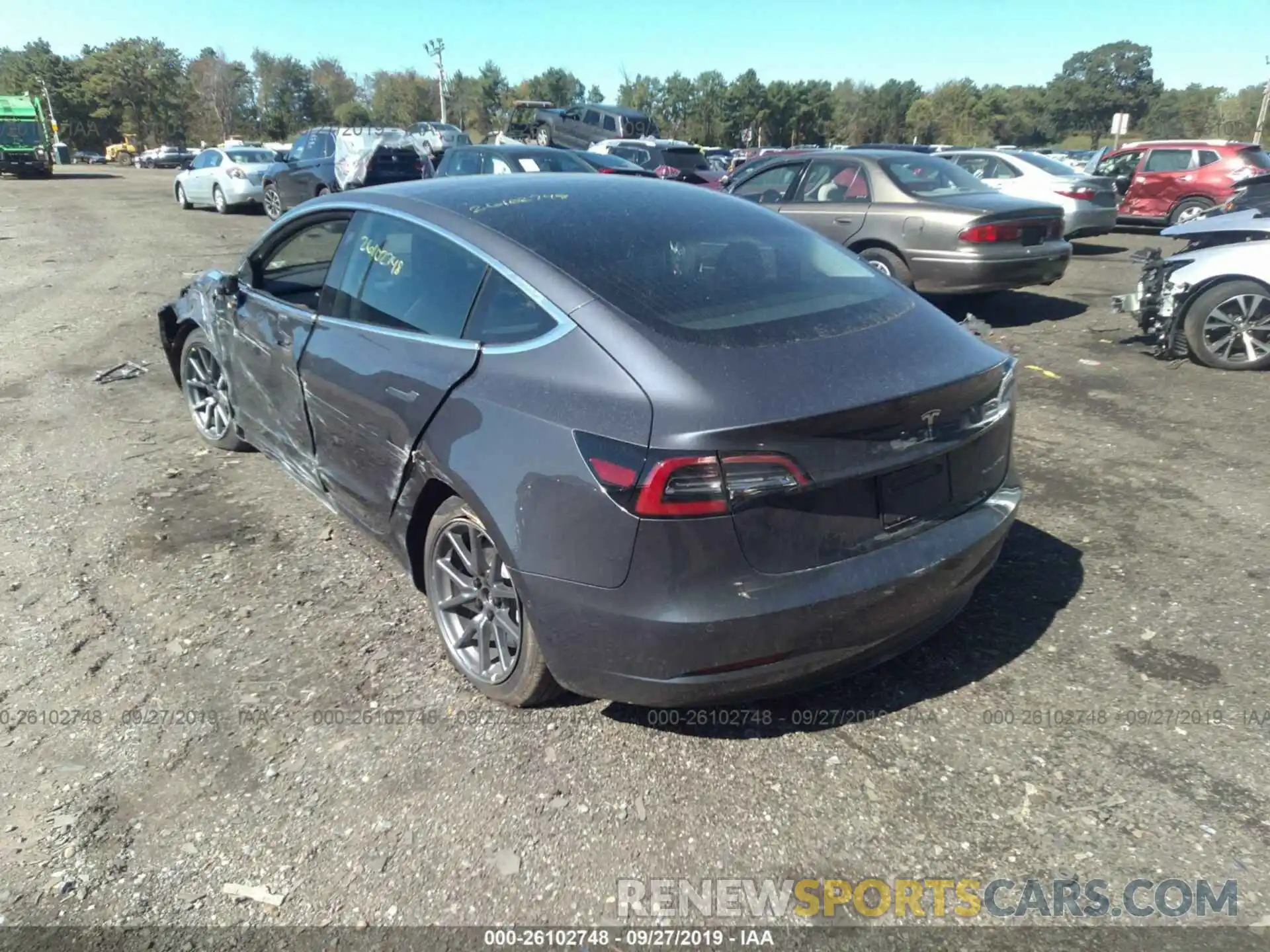 3 Photograph of a damaged car 5YJ3E1EB0KF465011 TESLA MODEL 3 2019