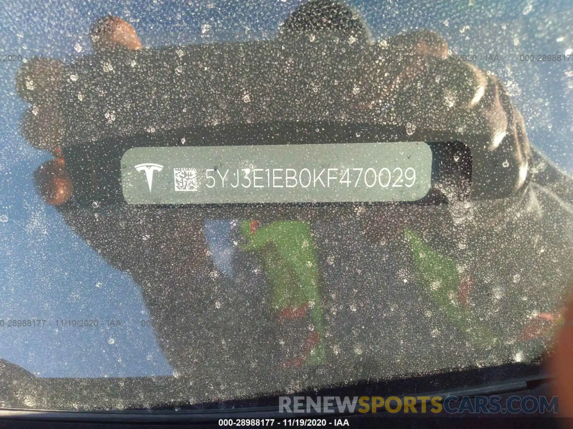 9 Photograph of a damaged car 5YJ3E1EB0KF470029 TESLA MODEL 3 2019