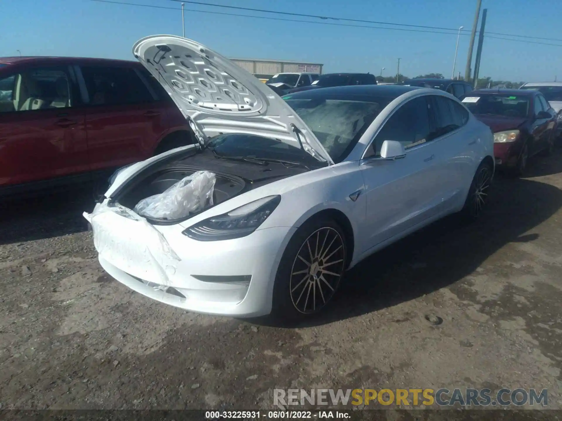 2 Photograph of a damaged car 5YJ3E1EB0KF487610 TESLA MODEL 3 2019