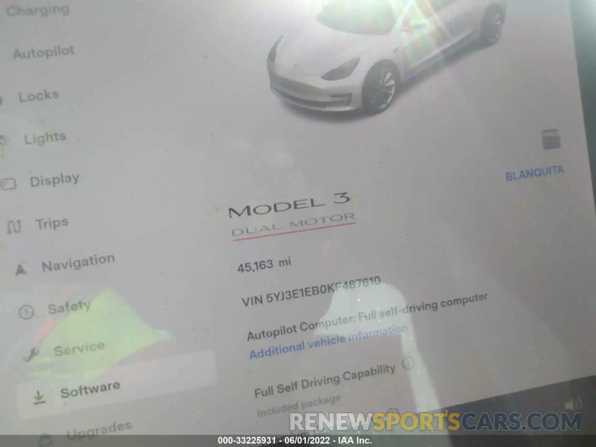 7 Photograph of a damaged car 5YJ3E1EB0KF487610 TESLA MODEL 3 2019