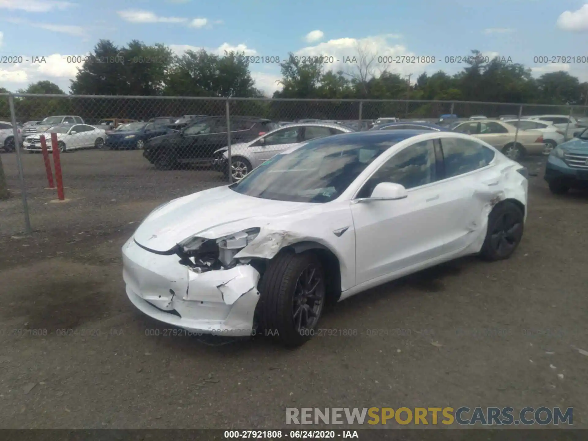 2 Photograph of a damaged car 5YJ3E1EB0KF493200 TESLA MODEL 3 2019