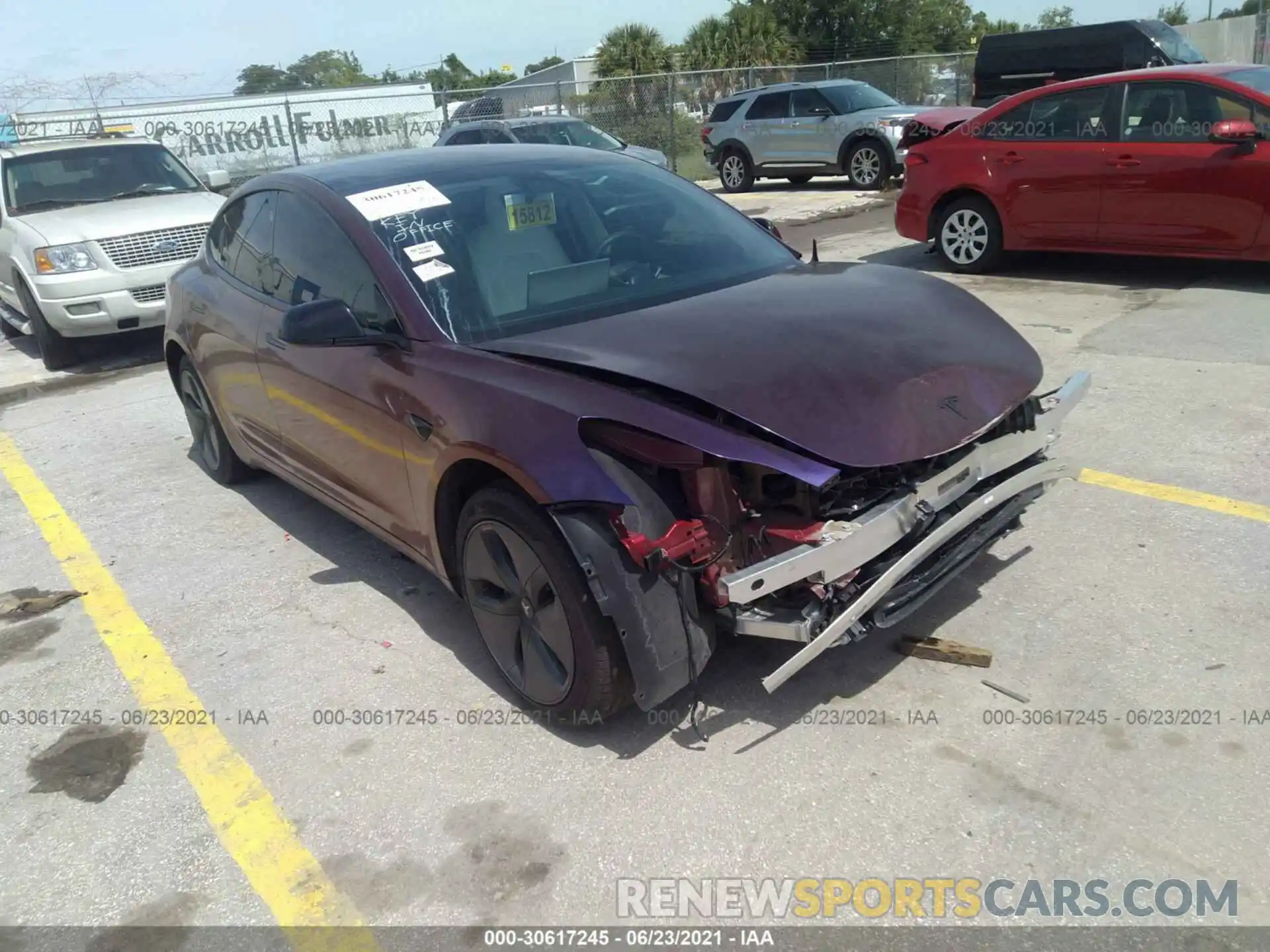 1 Photograph of a damaged car 5YJ3E1EB0KF494606 TESLA MODEL 3 2019