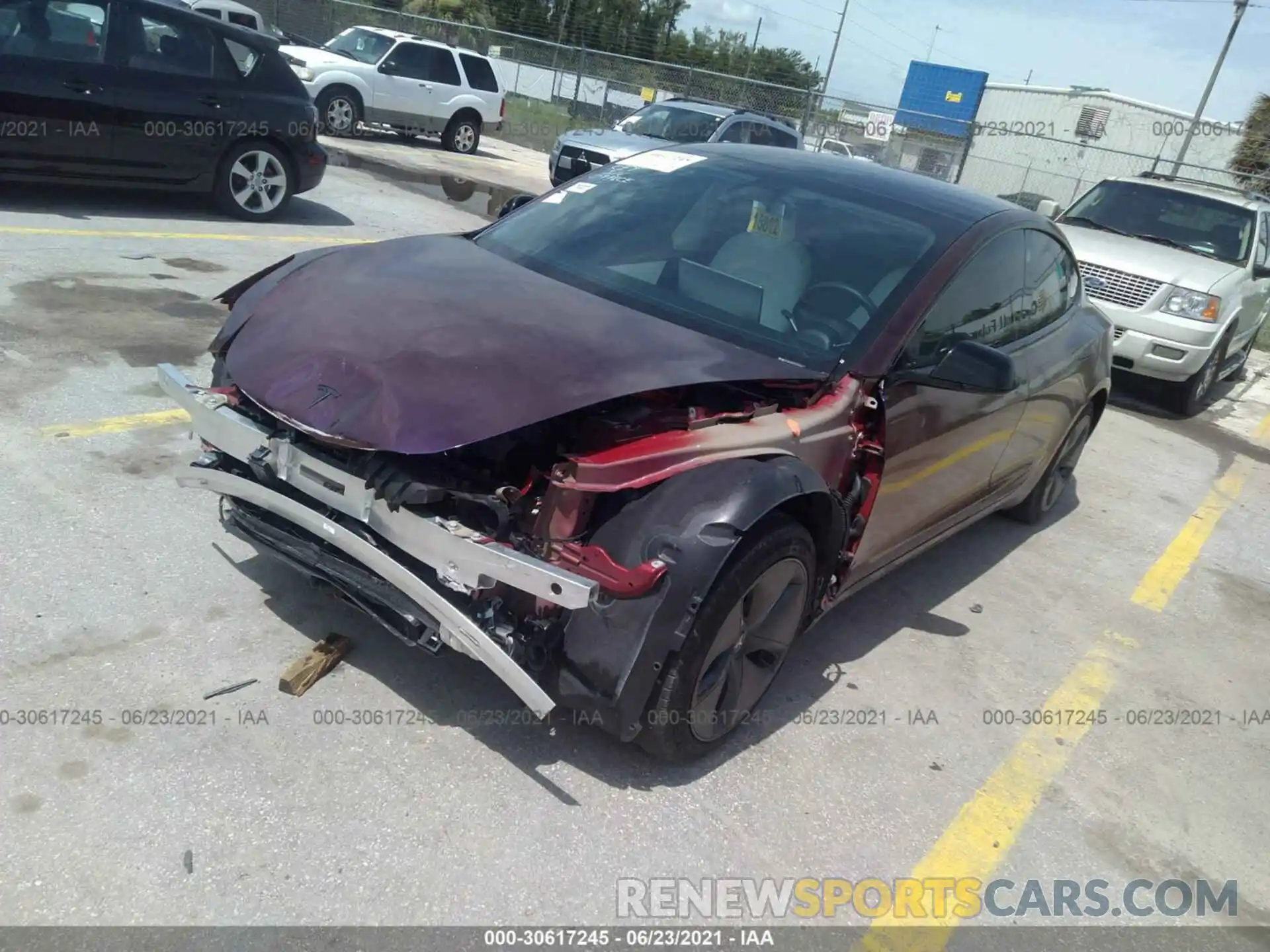 2 Photograph of a damaged car 5YJ3E1EB0KF494606 TESLA MODEL 3 2019