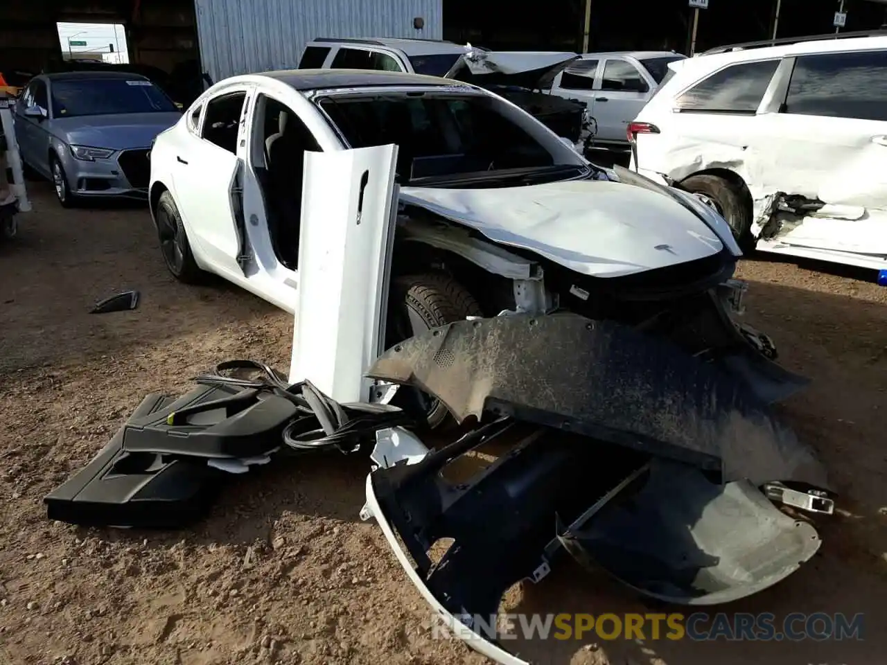 1 Photograph of a damaged car 5YJ3E1EB0KF510528 TESLA MODEL 3 2019