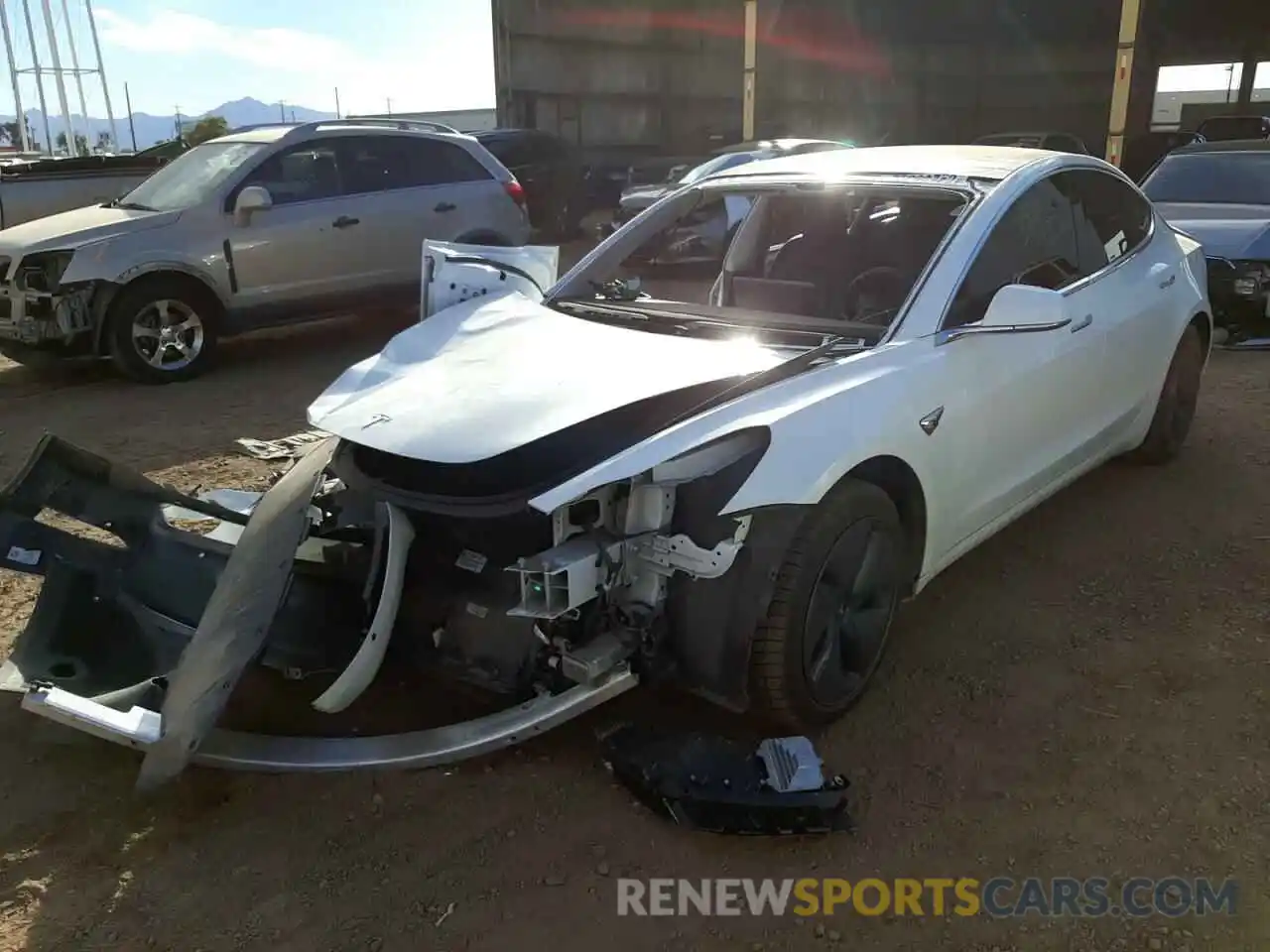 2 Photograph of a damaged car 5YJ3E1EB0KF510528 TESLA MODEL 3 2019