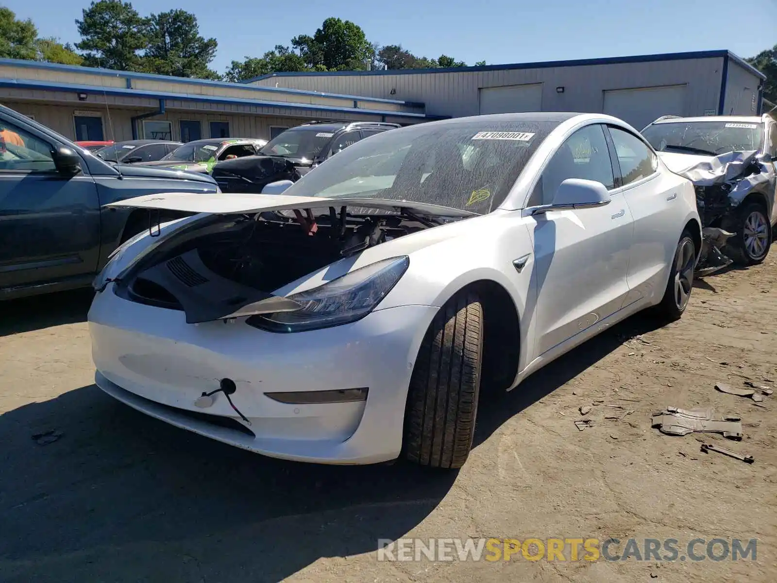 2 Photograph of a damaged car 5YJ3E1EB0KF511534 TESLA MODEL 3 2019