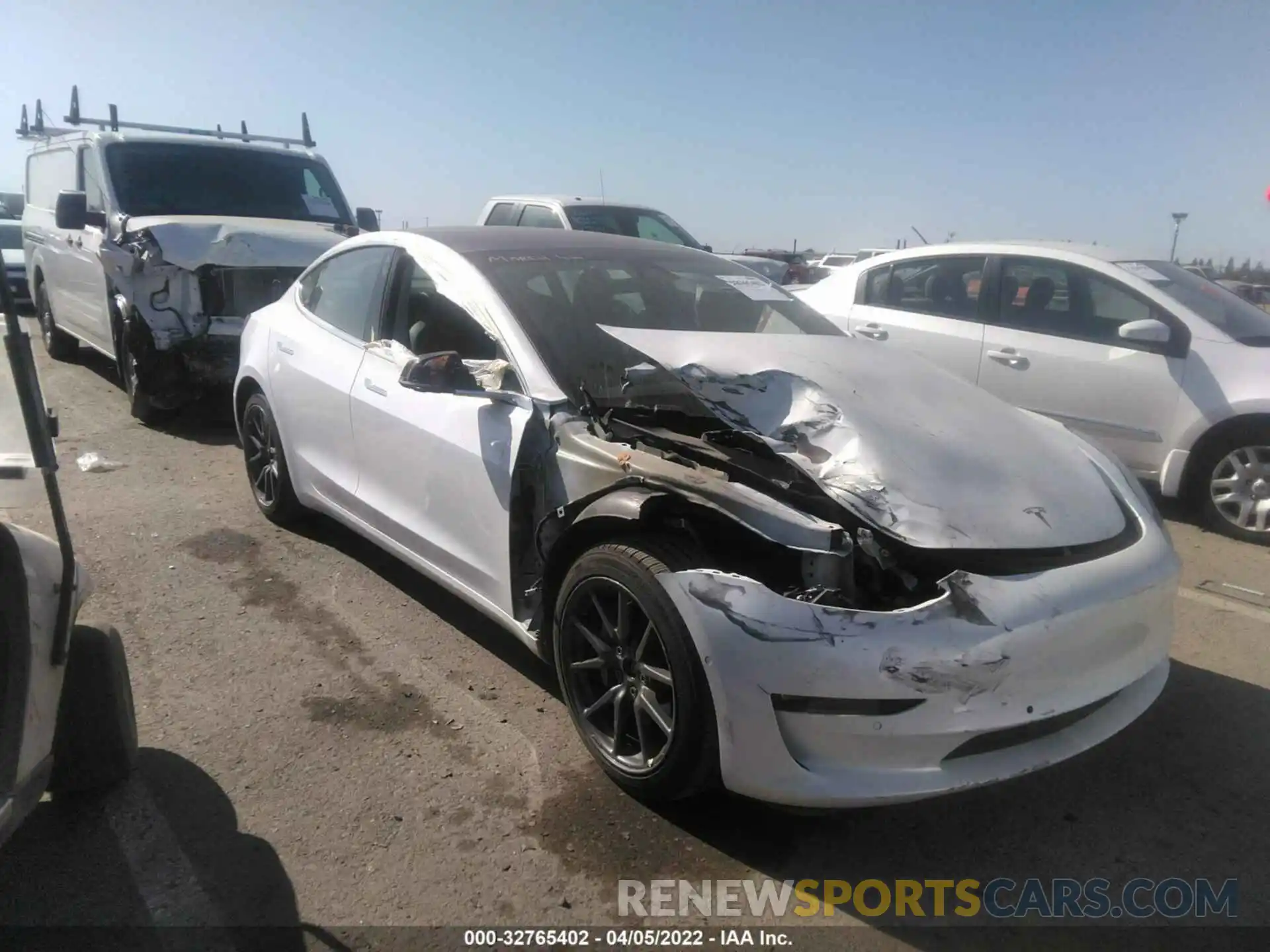 1 Photograph of a damaged car 5YJ3E1EB0KF511744 TESLA MODEL 3 2019