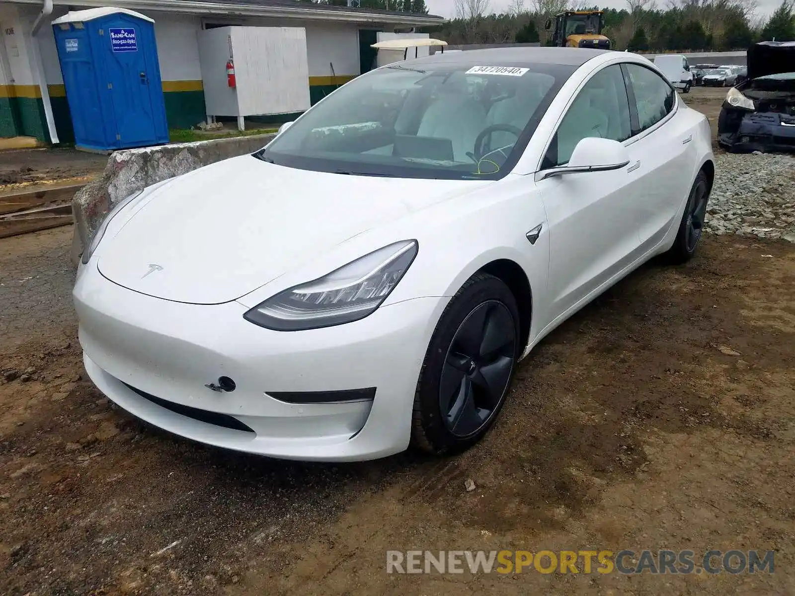 2 Photograph of a damaged car 5YJ3E1EB0KF513011 TESLA MODEL 3 2019