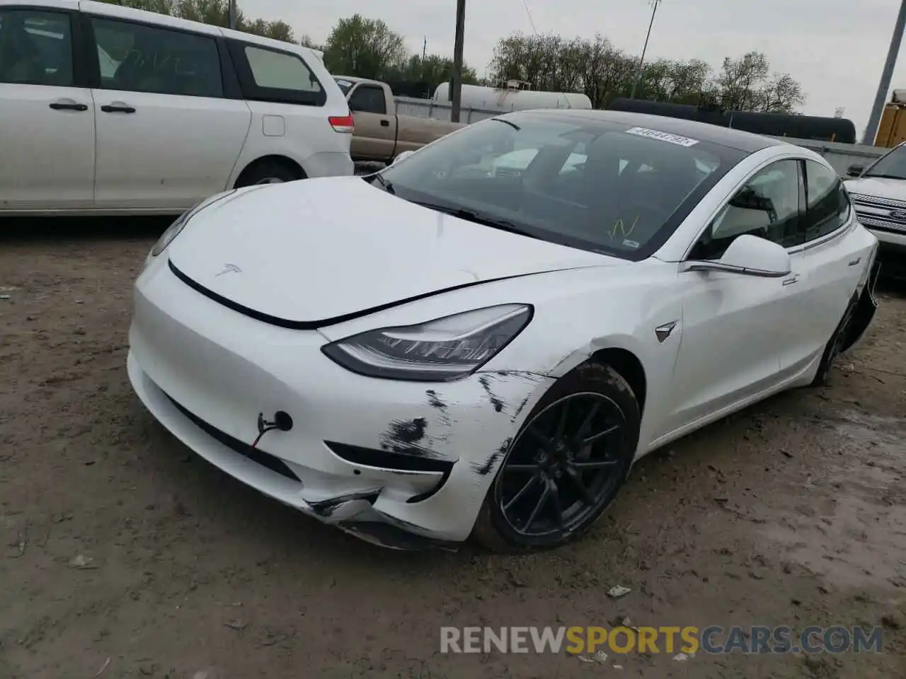 2 Photograph of a damaged car 5YJ3E1EB0KF515700 TESLA MODEL 3 2019