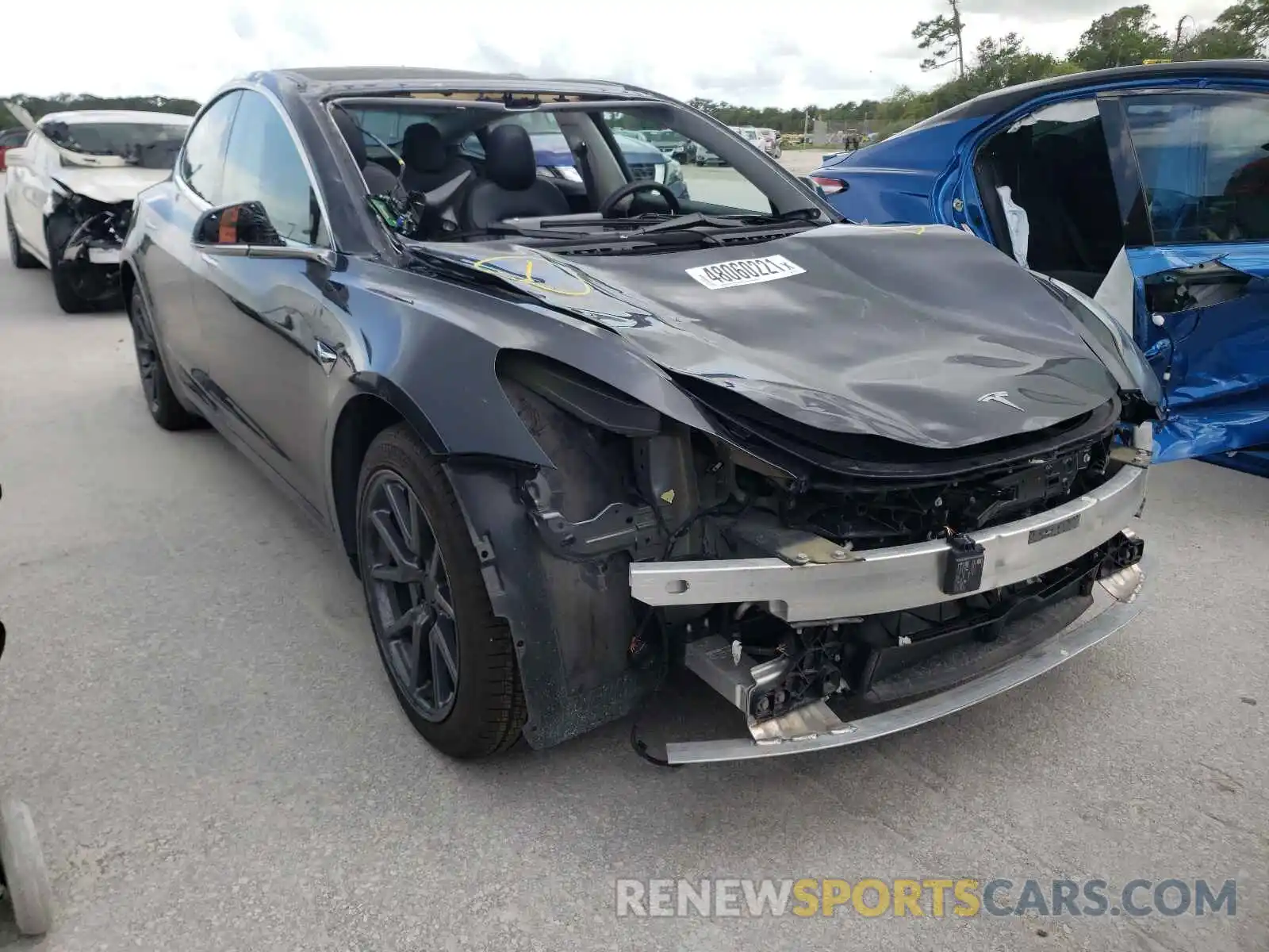 1 Photograph of a damaged car 5YJ3E1EB0KF520766 TESLA MODEL 3 2019