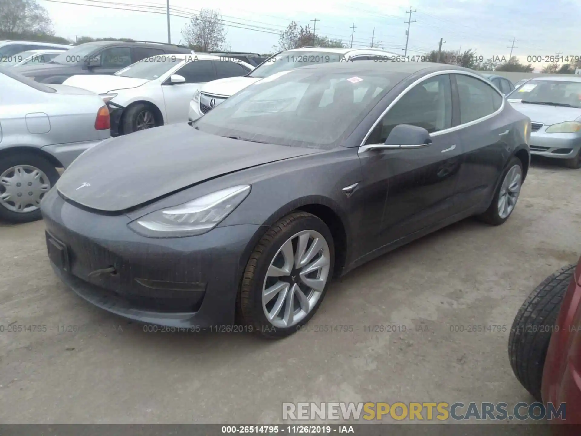 2 Photograph of a damaged car 5YJ3E1EB0KF529967 TESLA MODEL 3 2019