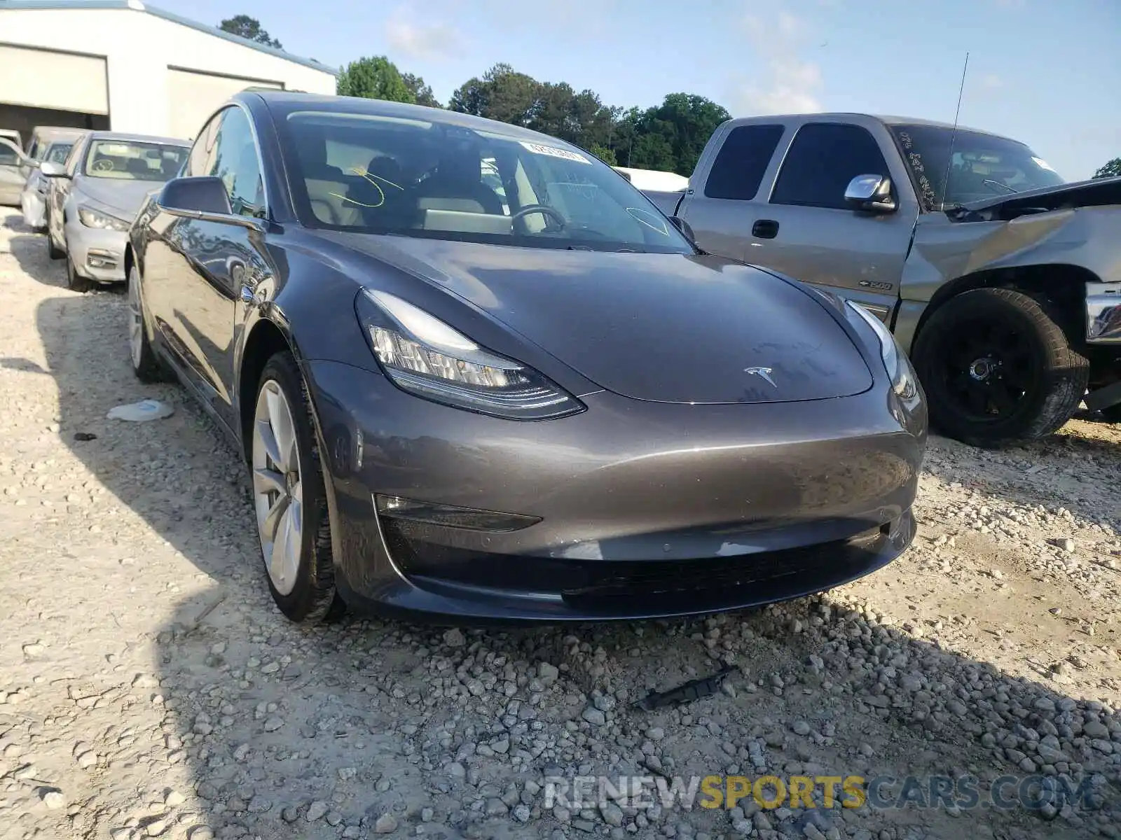 1 Photograph of a damaged car 5YJ3E1EB0KF529998 TESLA MODEL 3 2019