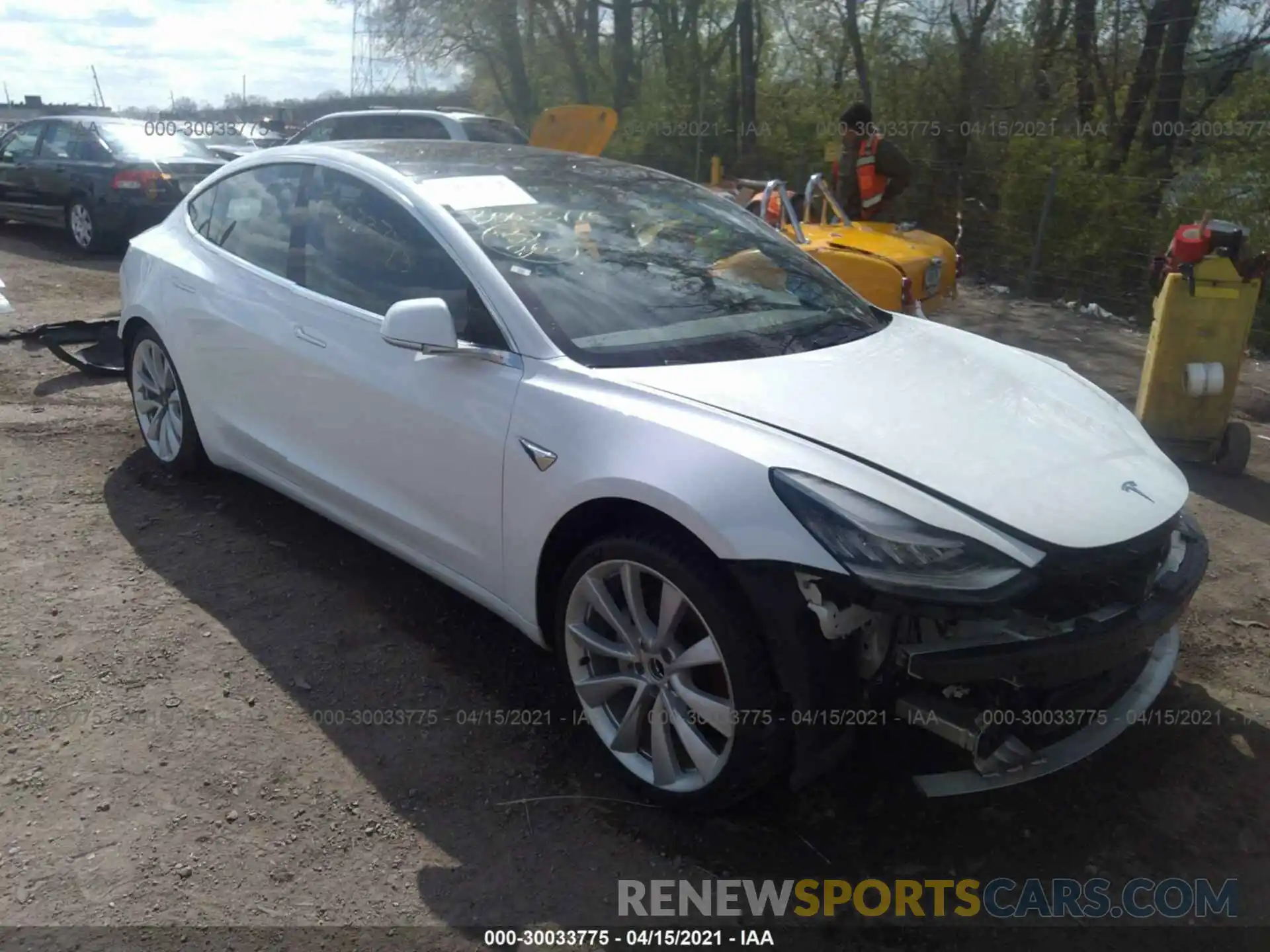 1 Photograph of a damaged car 5YJ3E1EB0KF530388 TESLA MODEL 3 2019