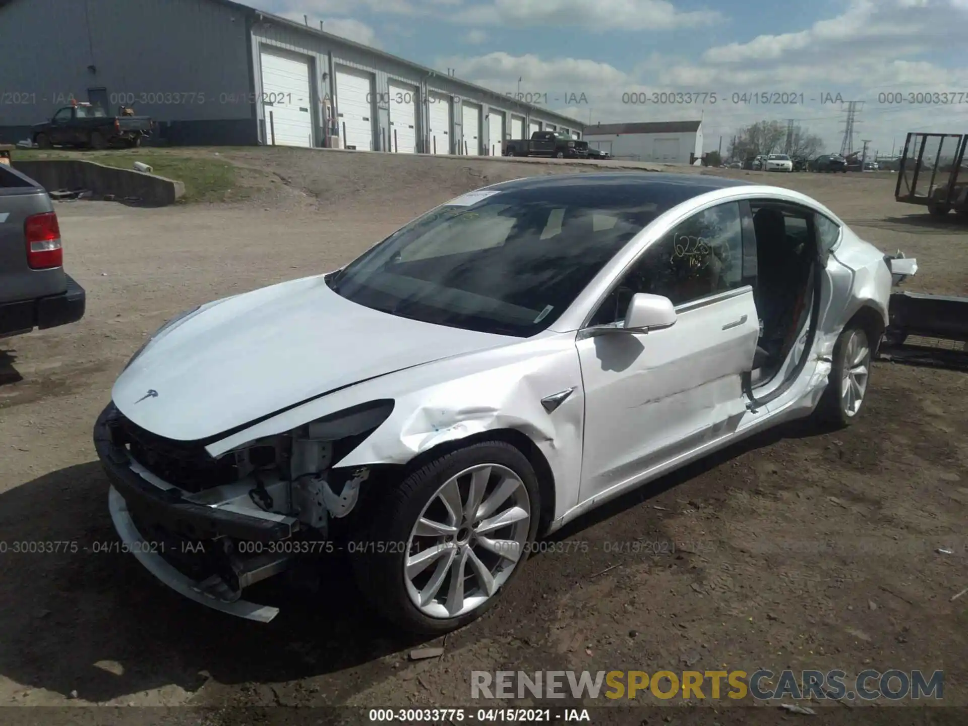 2 Photograph of a damaged car 5YJ3E1EB0KF530388 TESLA MODEL 3 2019