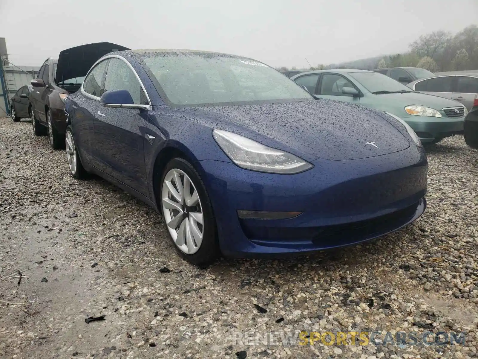 1 Photograph of a damaged car 5YJ3E1EB1KF187381 TESLA MODEL 3 2019