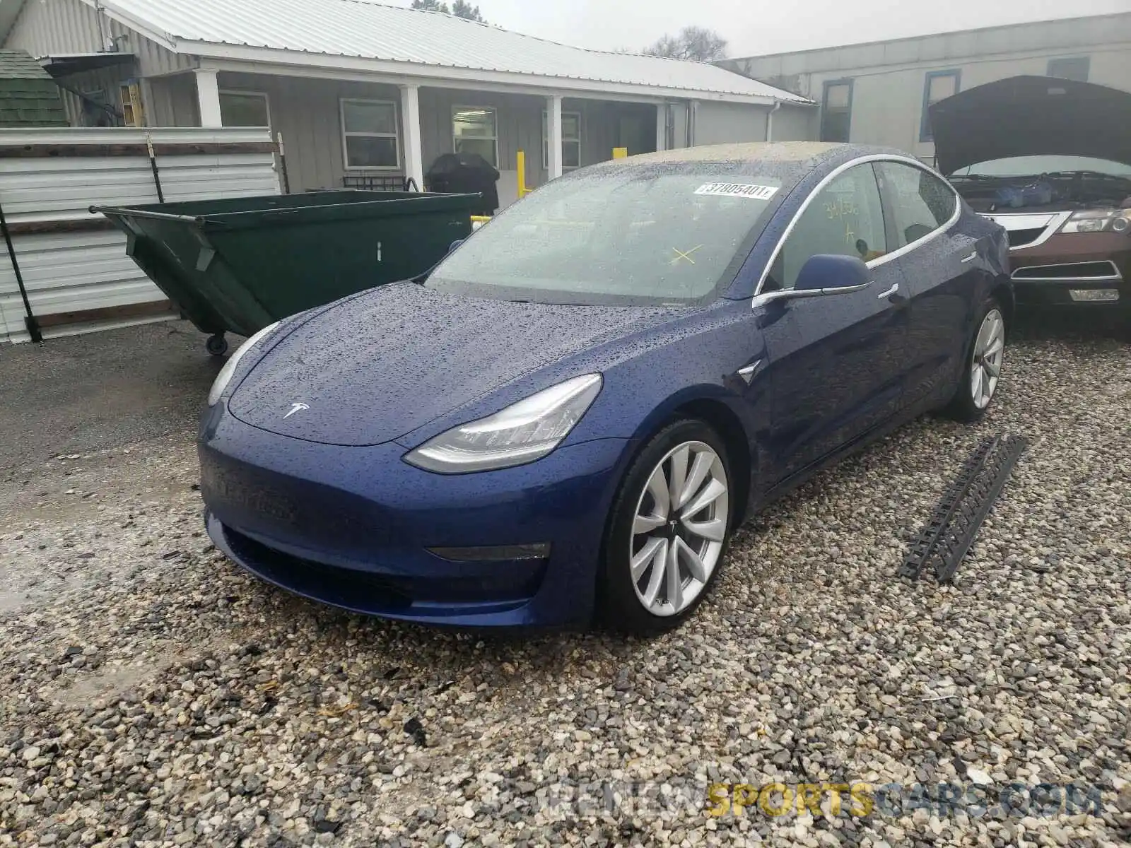 2 Photograph of a damaged car 5YJ3E1EB1KF187381 TESLA MODEL 3 2019