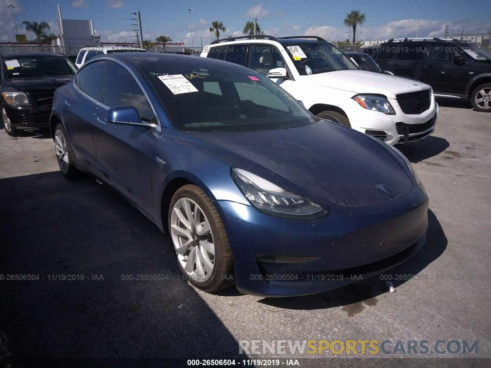 1 Photograph of a damaged car 5YJ3E1EB1KF194153 TESLA MODEL 3 2019