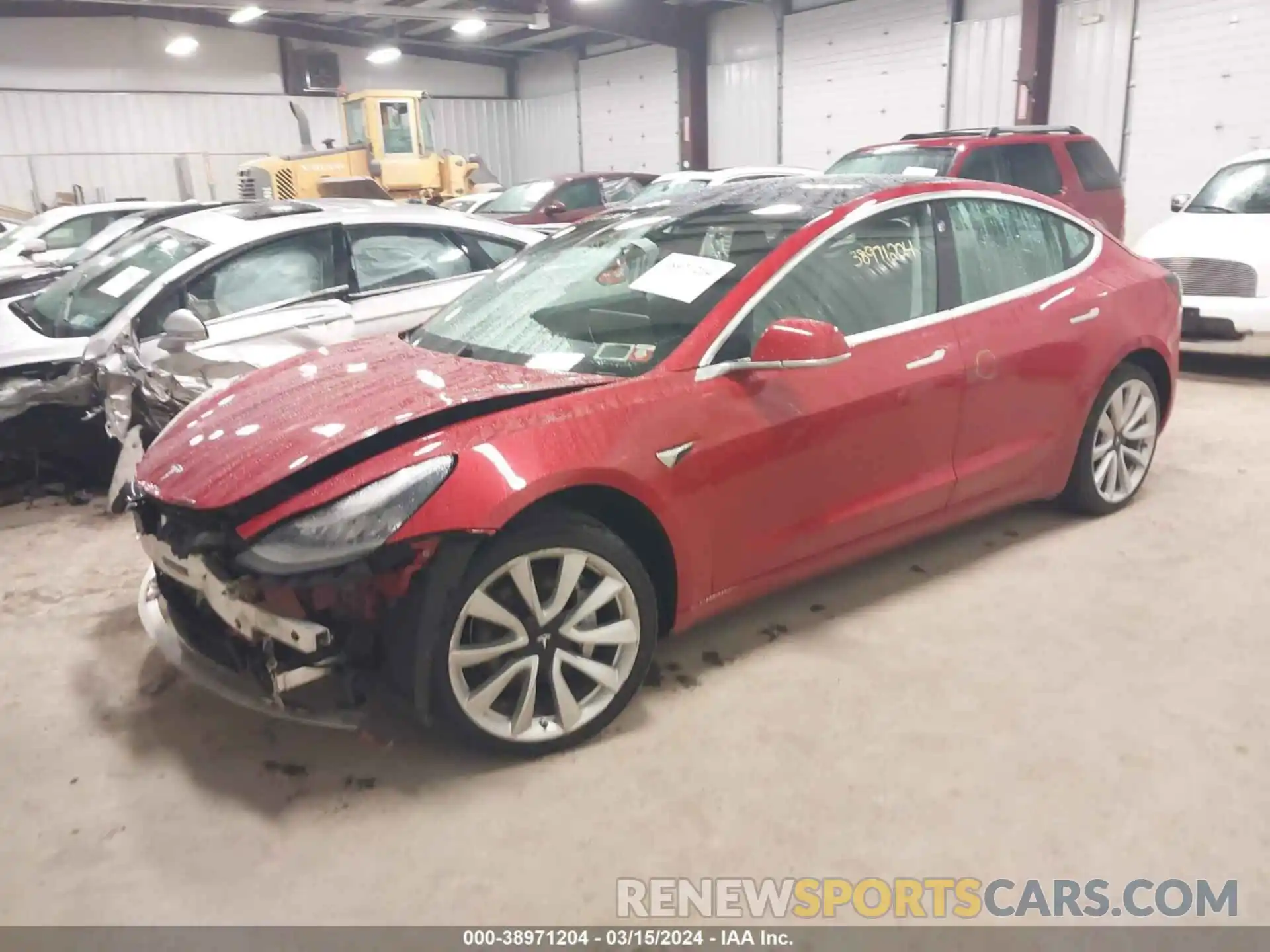 2 Photograph of a damaged car 5YJ3E1EB1KF194508 TESLA MODEL 3 2019