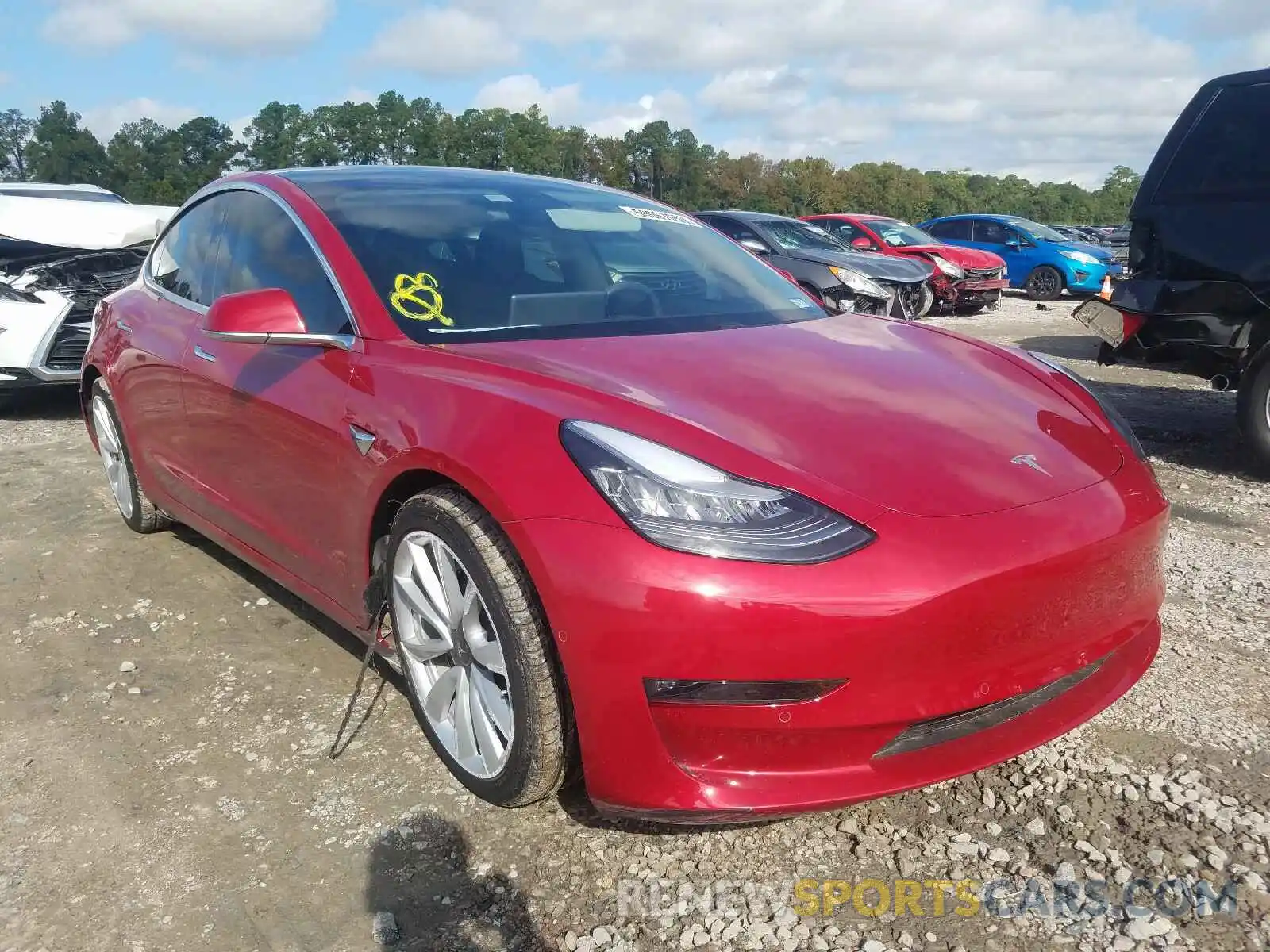 1 Photograph of a damaged car 5YJ3E1EB1KF194539 TESLA MODEL 3 2019