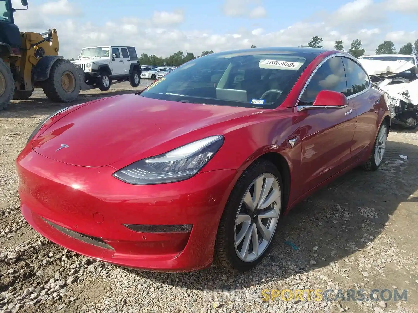 2 Photograph of a damaged car 5YJ3E1EB1KF194539 TESLA MODEL 3 2019