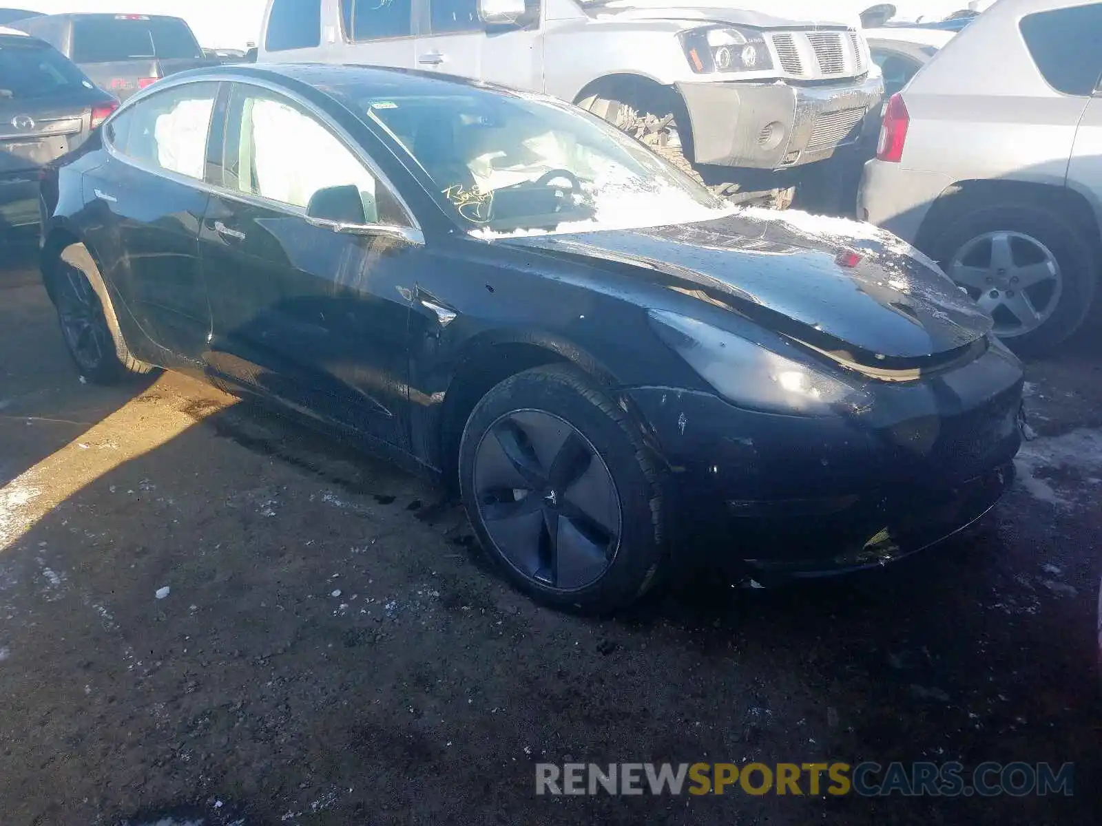 1 Photograph of a damaged car 5YJ3E1EB1KF199174 TESLA MODEL 3 2019