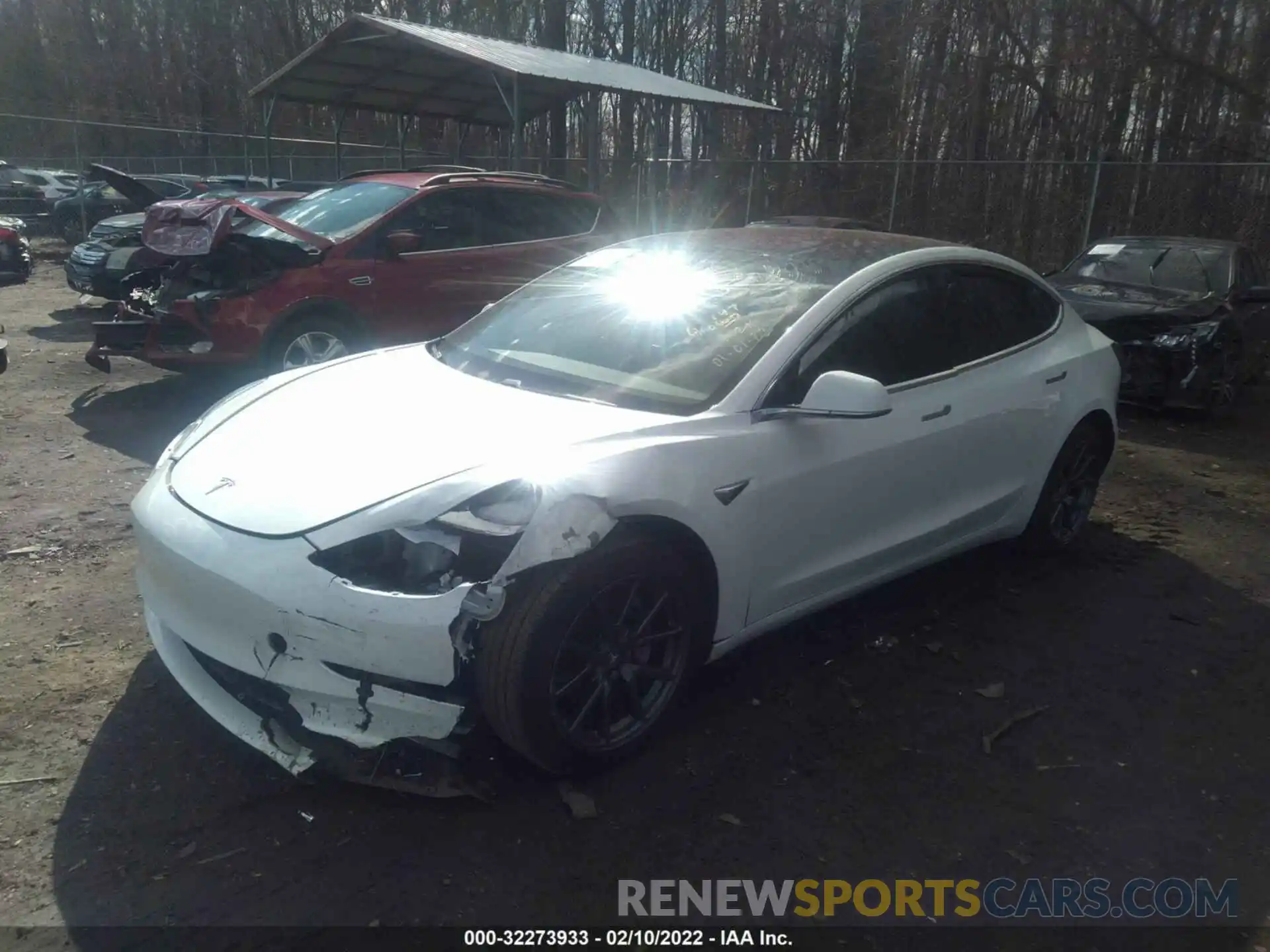 2 Photograph of a damaged car 5YJ3E1EB1KF199711 TESLA MODEL 3 2019